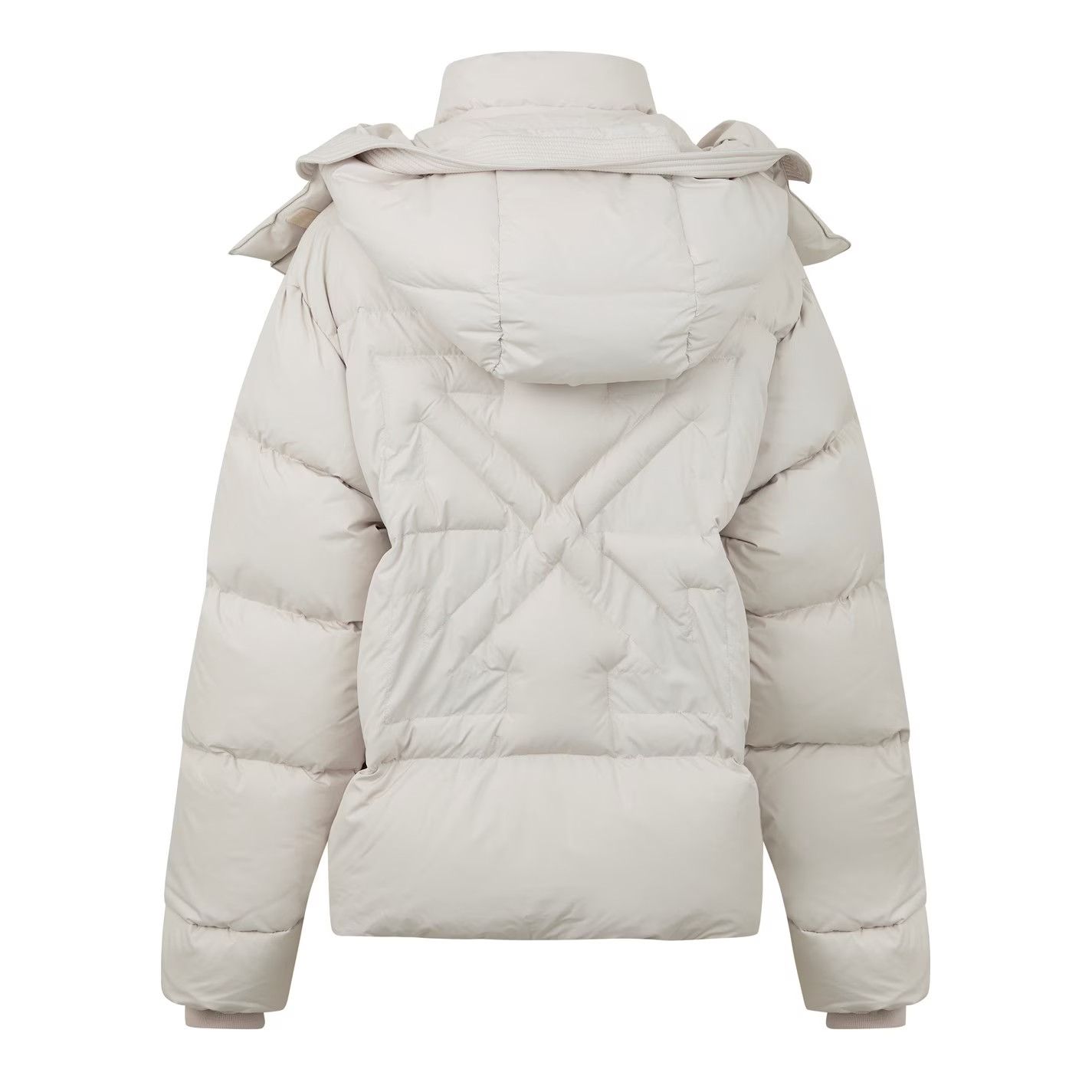 Off-White o1g2r1mq0125 Puffer Jacket in Off White Size S / US 4 / IT 40 - 2 Thumbnail