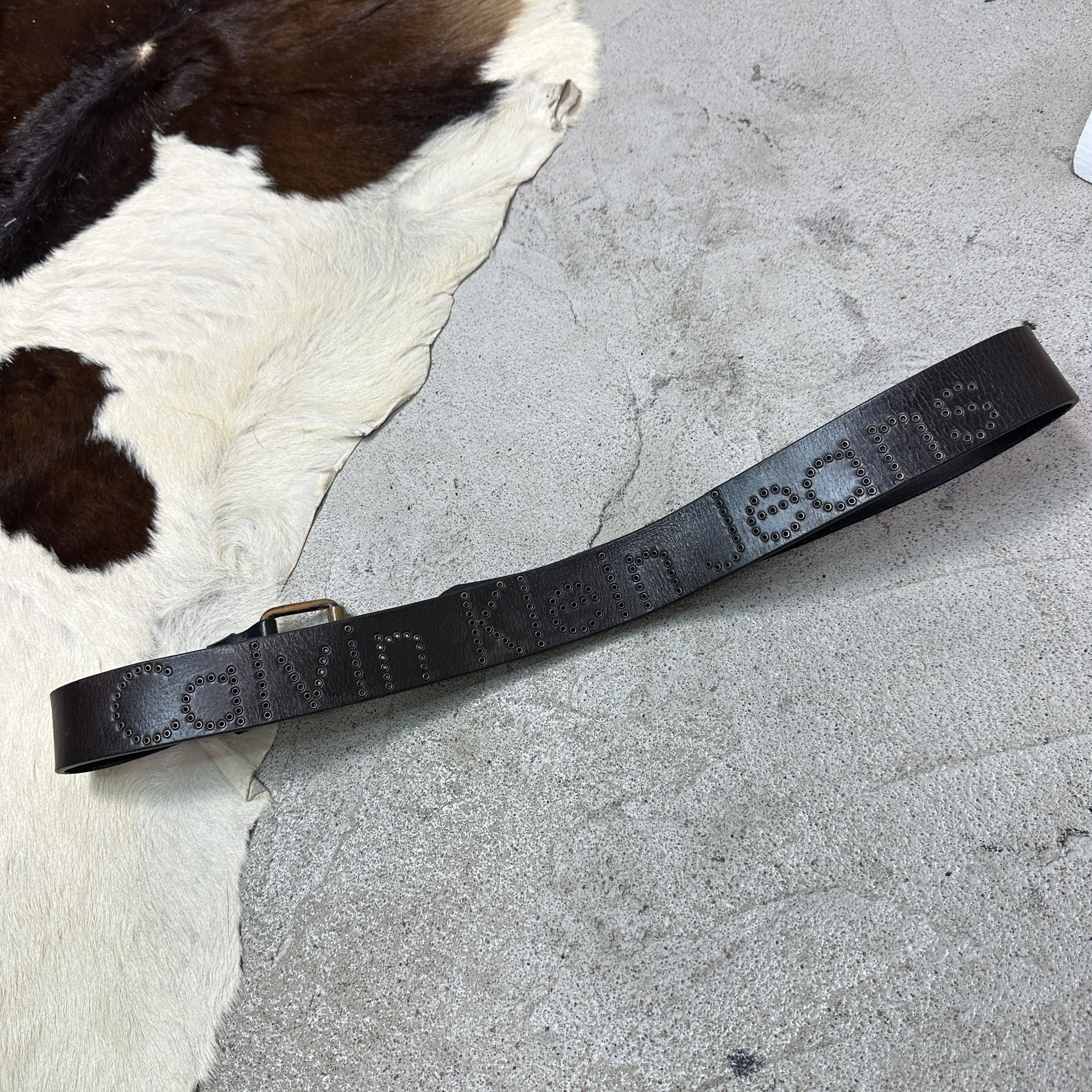 Calvin Klein Vintage Leather Unisex Studded Calvin Klein Belt Y2K Size ONE SIZE - 2 Thumbnail