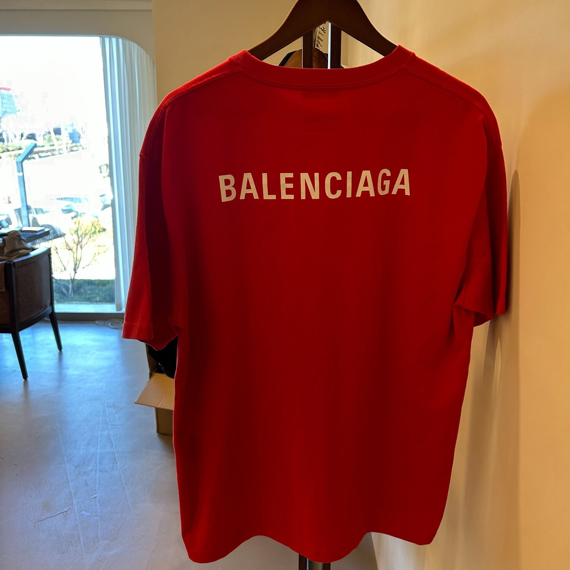 Balenciaga balenciaga red logo short sleeve t-shirt Size US M / EU 48-50 / 2 - 5 Thumbnail