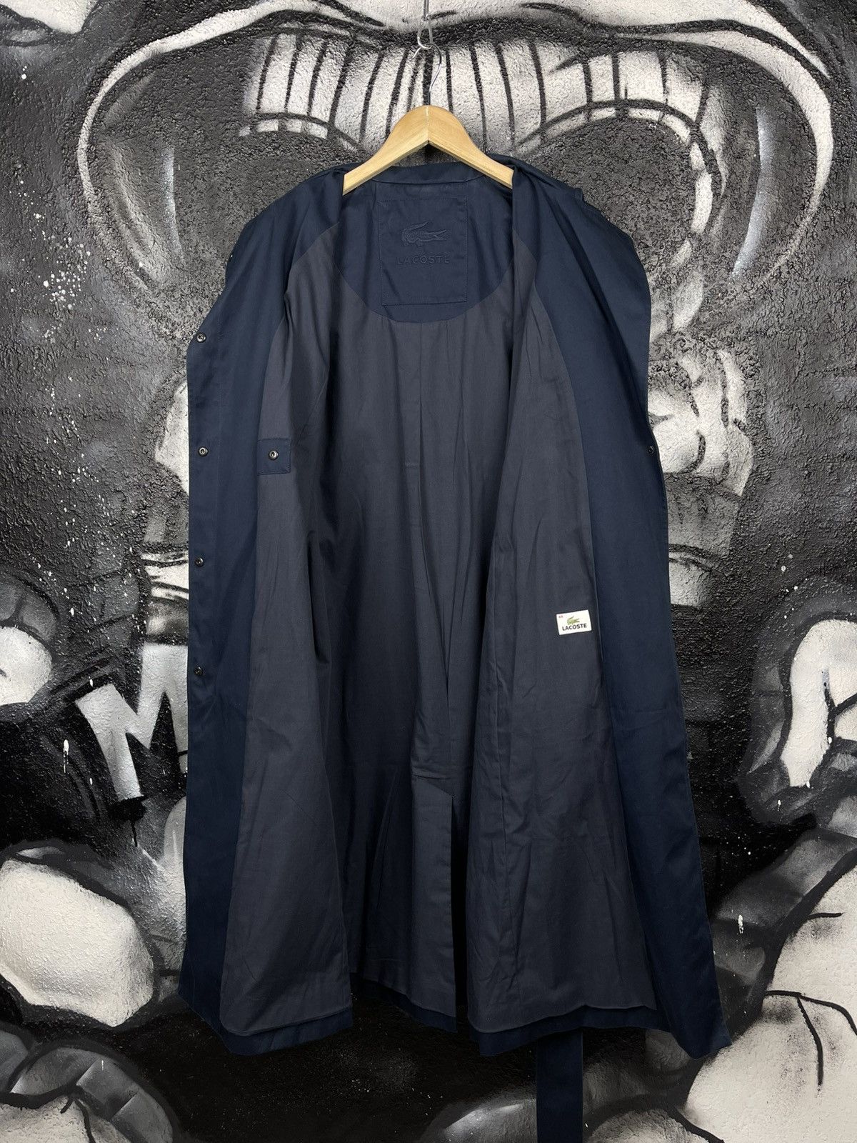 Lacoste Vintage Lacoste Dark Blue Casual Luxury Trench Coat Women’s Size L / US 10 / IT 46 - 9 Thumbnail