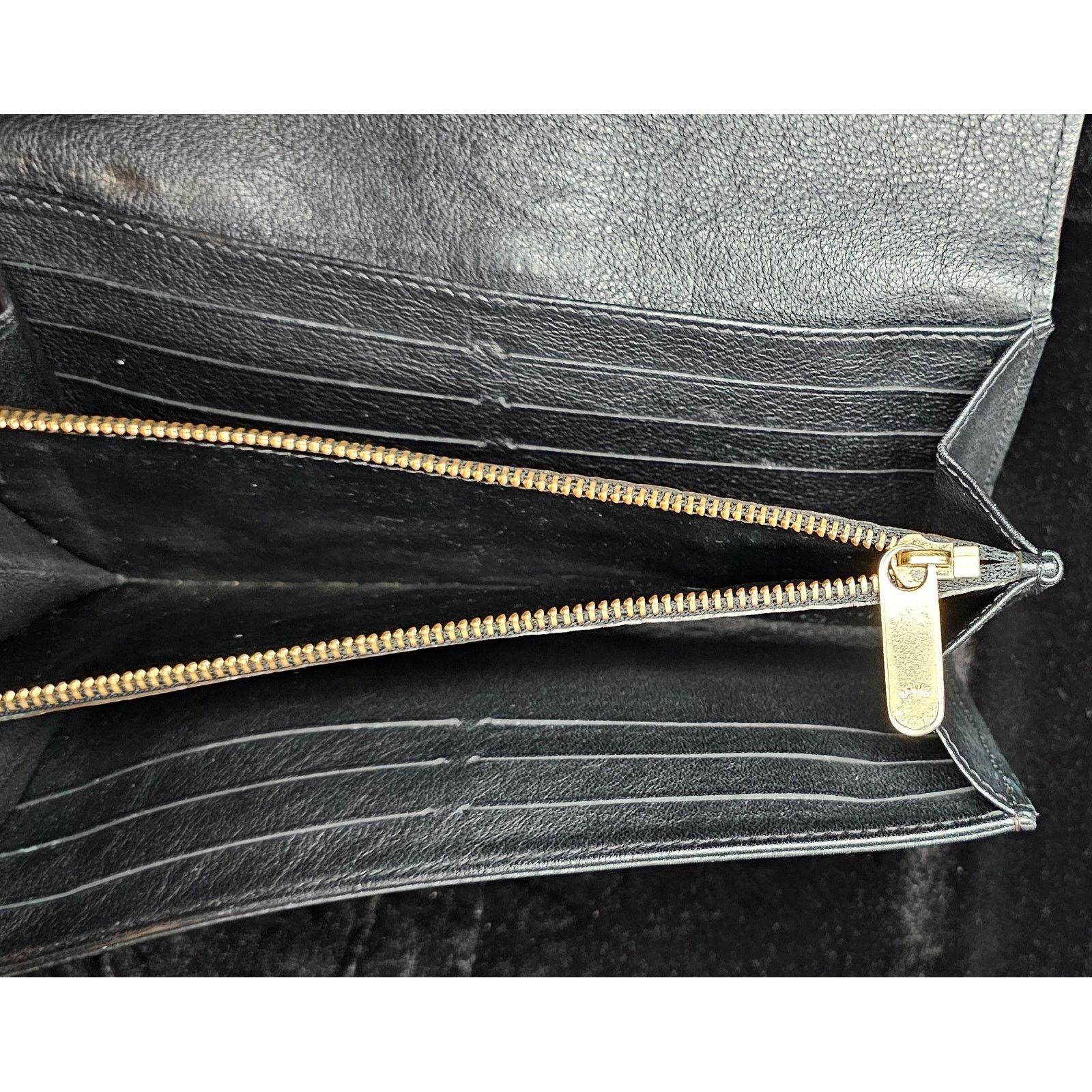 Louis Vuitton Louis Vuitton Mahina Amelia Black Gold Hardware Long Wallet Size ONE SIZE - 4 Thumbnail