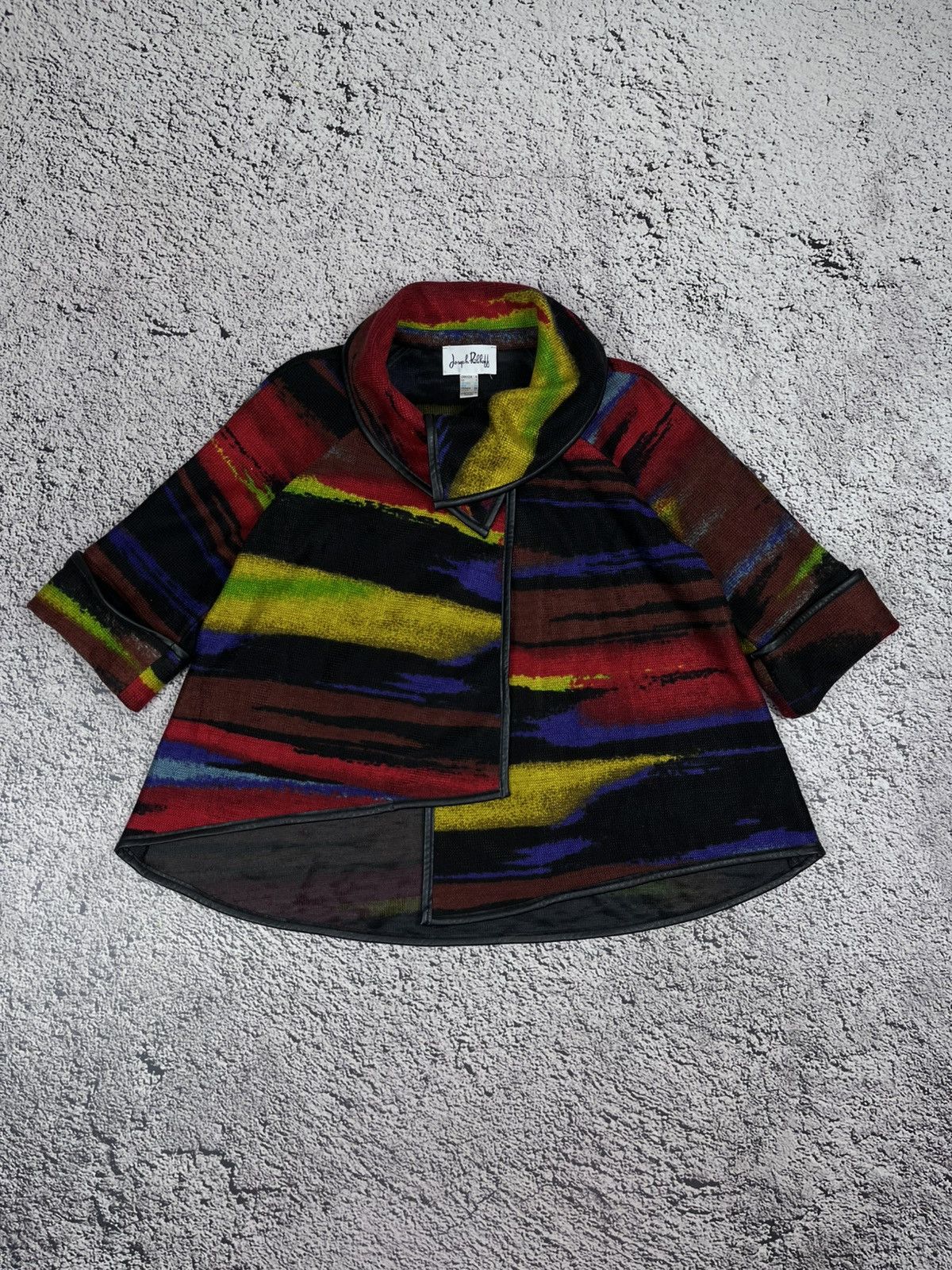 Joseph Ribkoff Vintage Joseph Ribkoff Rainbow Jacket Poncho Coat Luxury Size M / US 6-8 / IT 42-44 - 5 Thumbnail