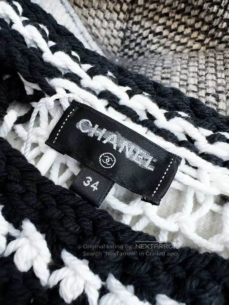 Chanel Chanel 22C black and white hollow crochet flower peace pig Size XXS / US 00 / IT 34 - 7 Thumbnail