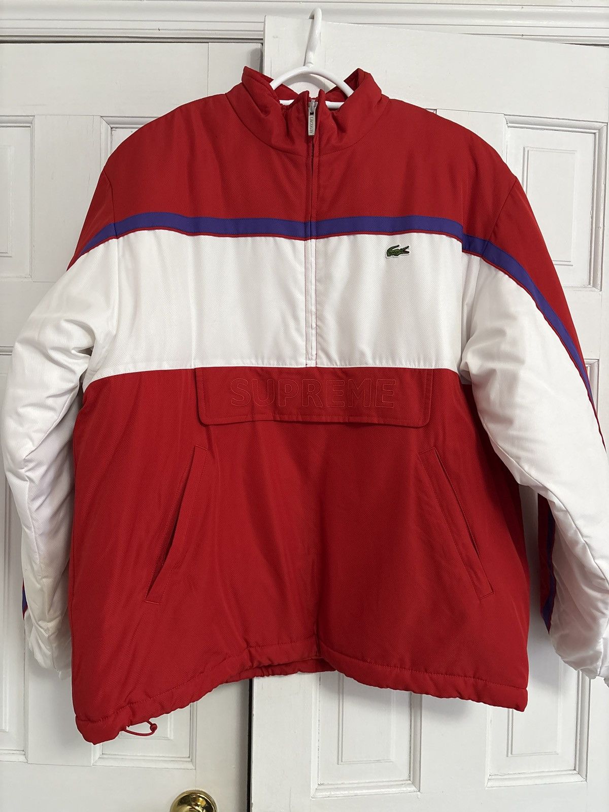 Lacoste × Supreme Puffy Half Zip Up Jacket ( FW19 ) Size US L / EU 52-54 / 3 - 1 Thumbnail