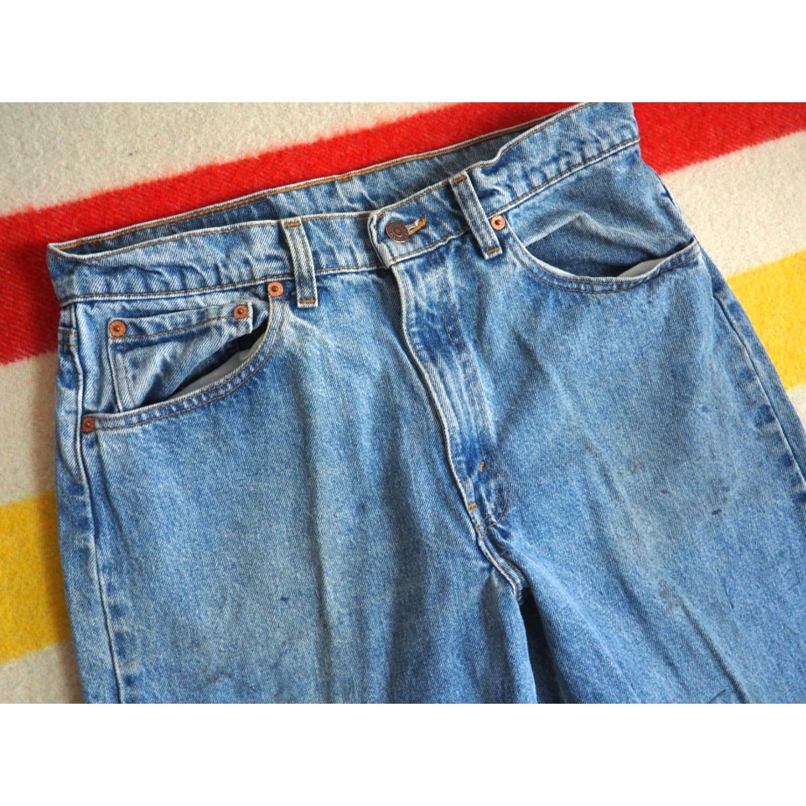 Levi's VTG 90s Levi's USA Made Denim Jeans 32x33 Grunge Blue 550 Relaxed Mens Jeans Pants Size US 32 / EU 48 - 3 Thumbnail
