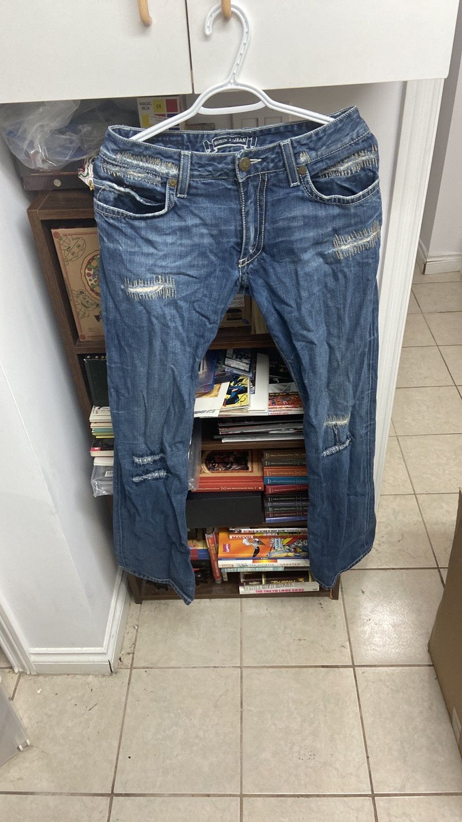 Robins Jeans × Vintage VTG Y2K Robin’s Jean Distressed Jeans Size 30 Size US 30 / EU 46 - 1 Thumbnail