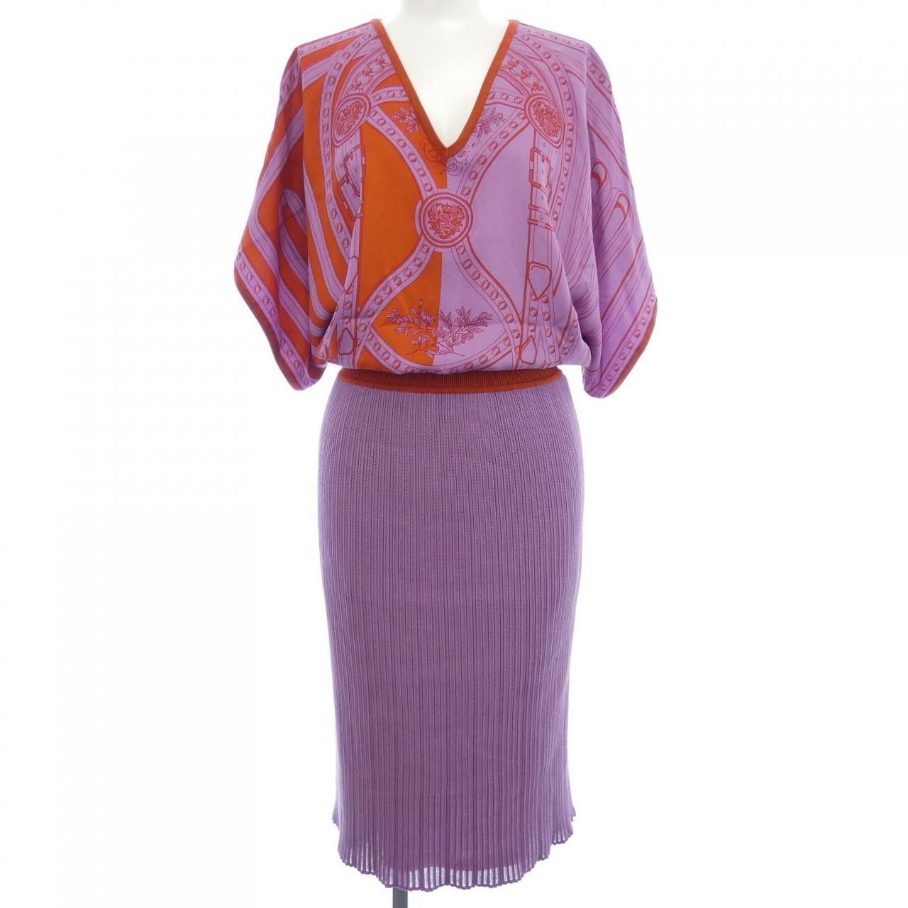 Hermes Hermes Hermes Twill Reine Dress 34 Others Dresses DUTY FREE for USA Size ONE SIZE - 1 Thumbnail