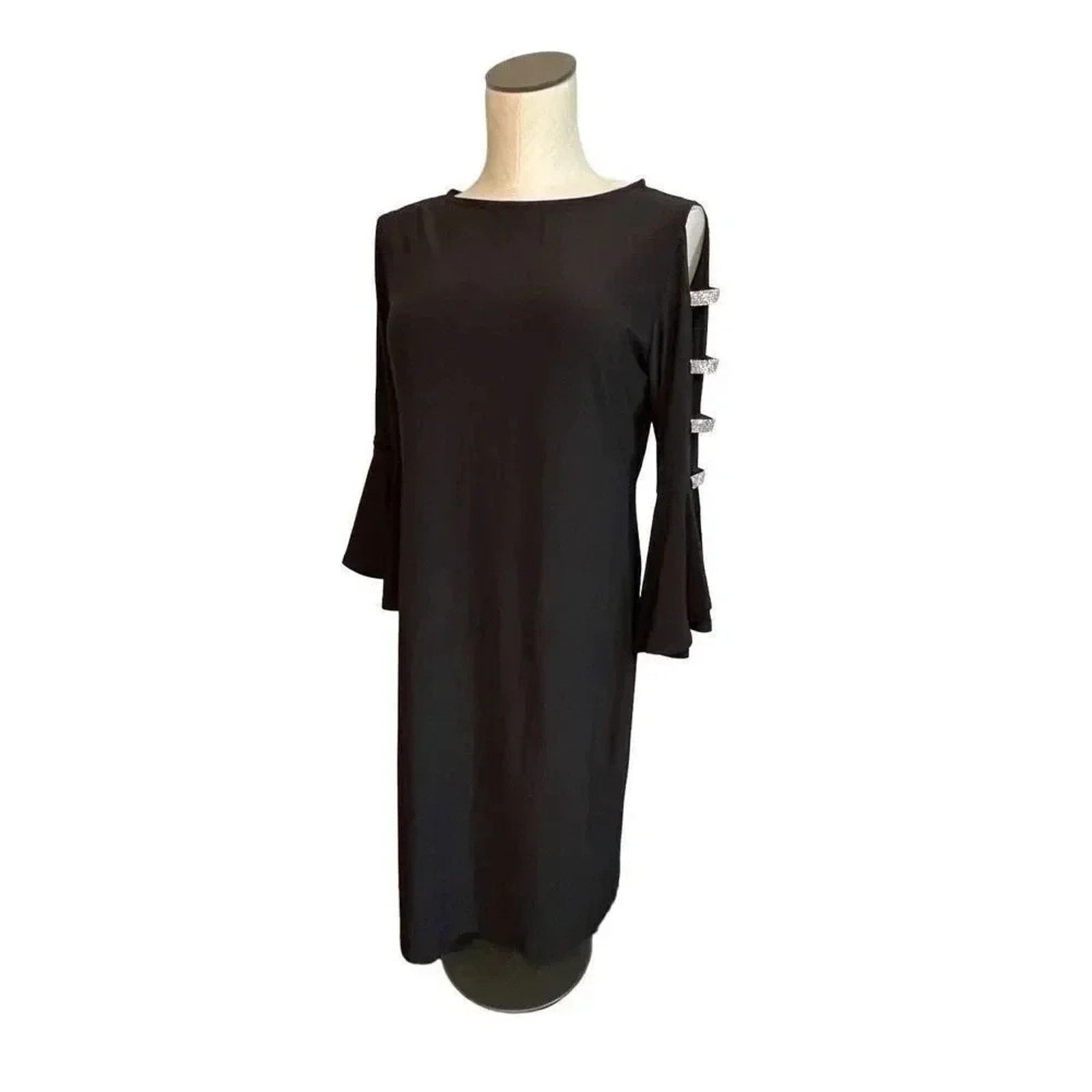 Other Tiana B. black cocktail dress /ladder sleeves Size medium Size M / US 6-8 / IT 42-44 - 2 Thumbnail