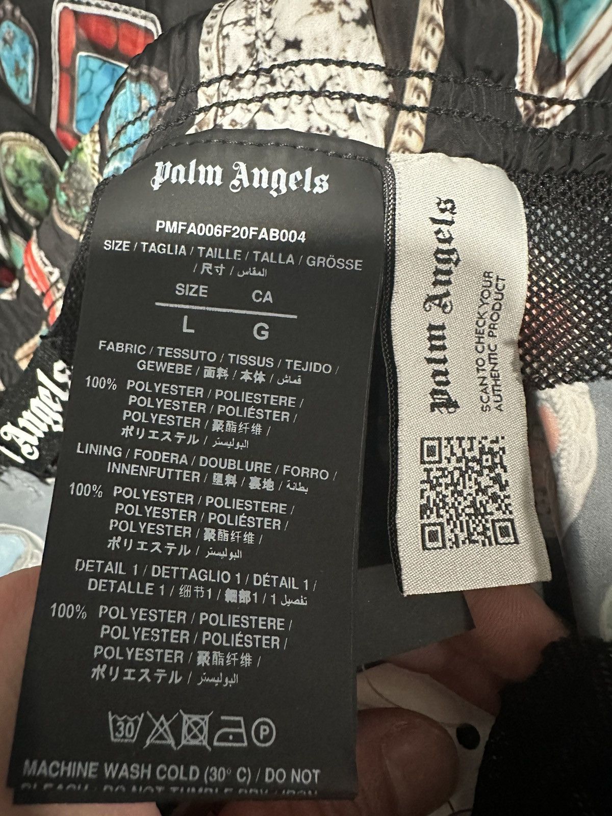 Palm Angels PALM ANGELS SWIM TRUNKS BLACK JEWEL Size US 34 / EU 50 - 3 Thumbnail