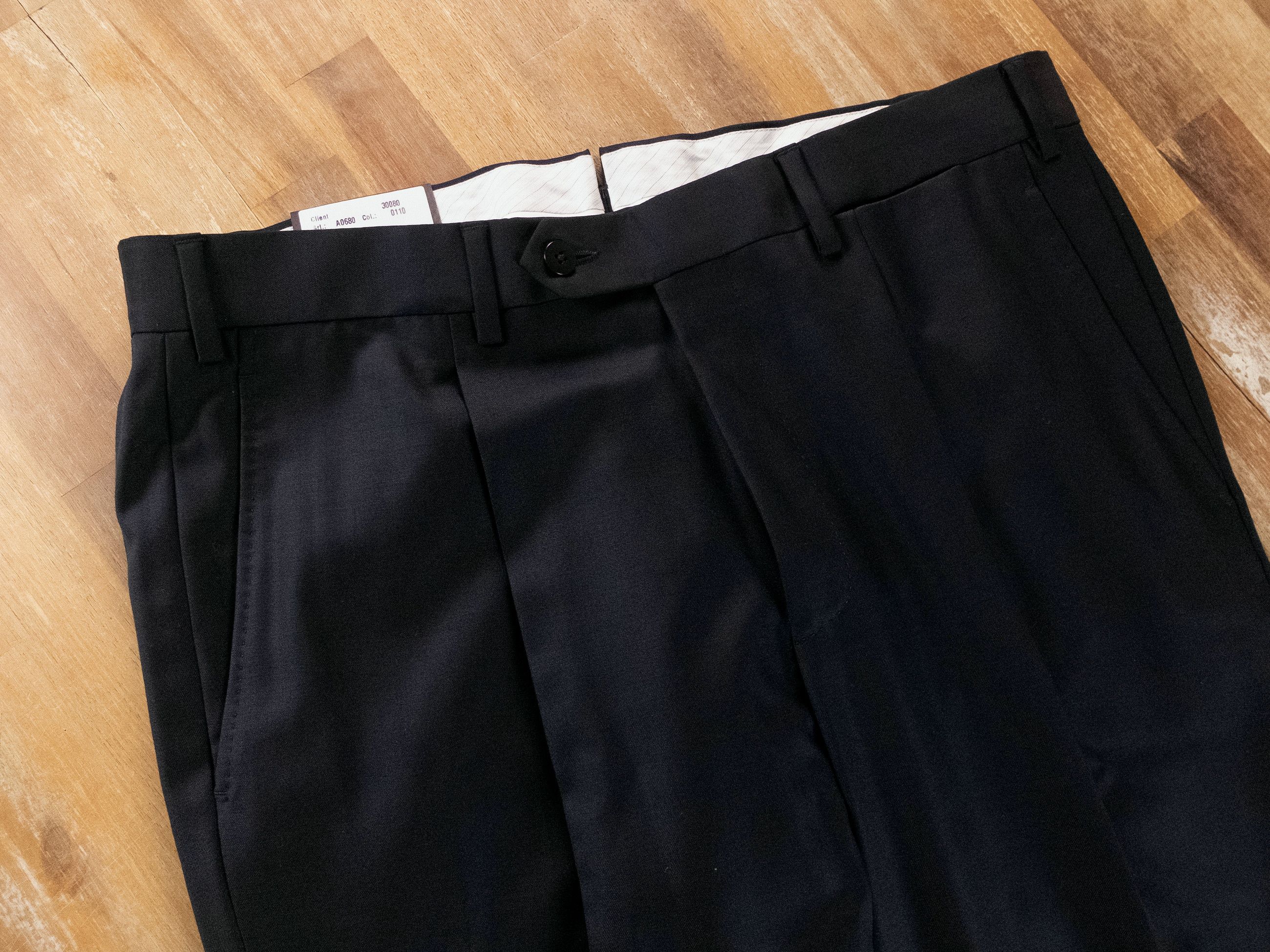 Caruso CARUSO navy blue wool dress pants trousers 34 / 50 Size US 34 / EU 50 - 2 Thumbnail