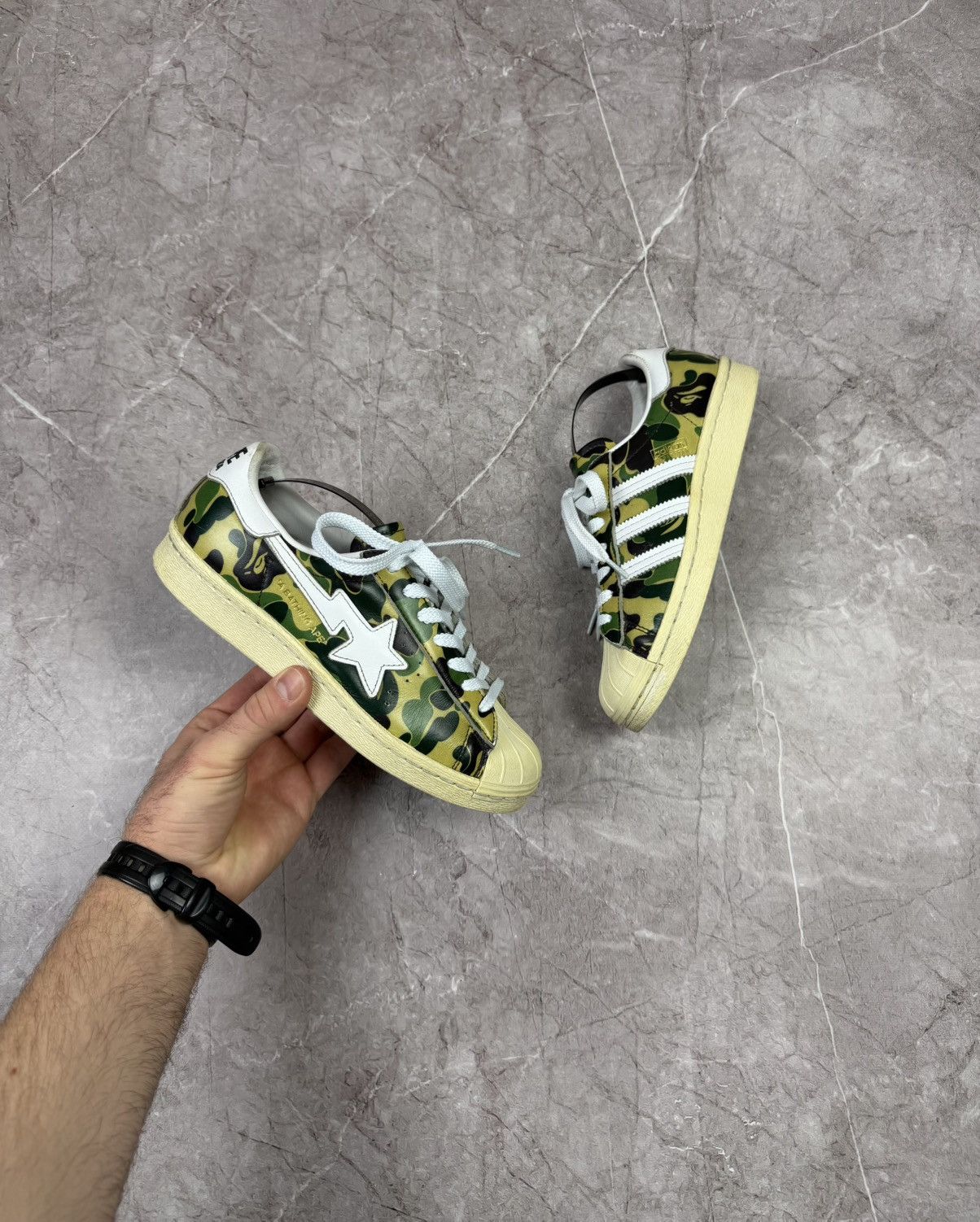 Adidas × Bape Adidas Superstar Bape ABC Camo Green A Bathing Ape Size Size US 6 / IT 36 - 1 Thumbnail