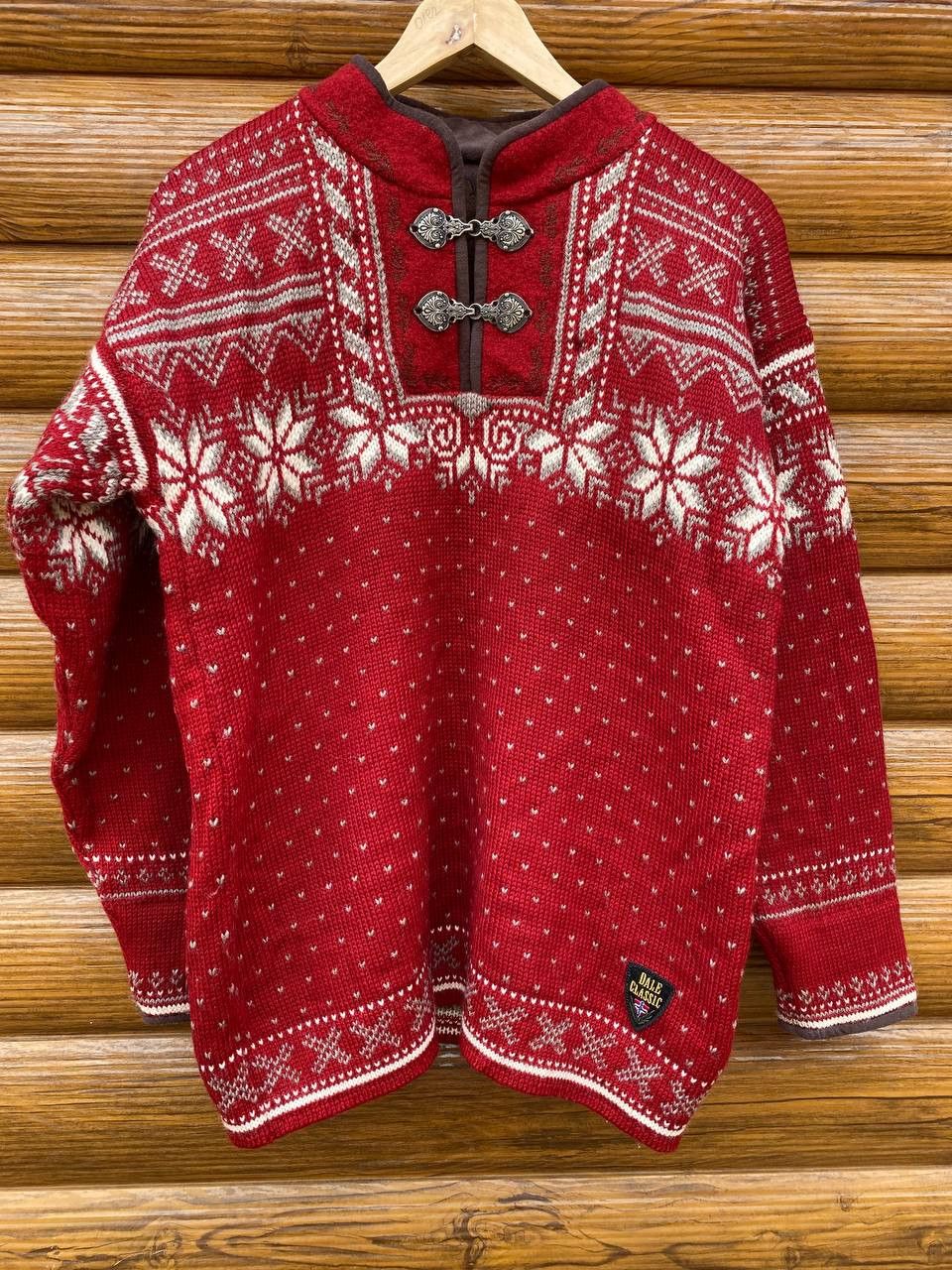 image of Dale Of Norway Knit Wool Sweater 90's in Red, Men's (Size Small)