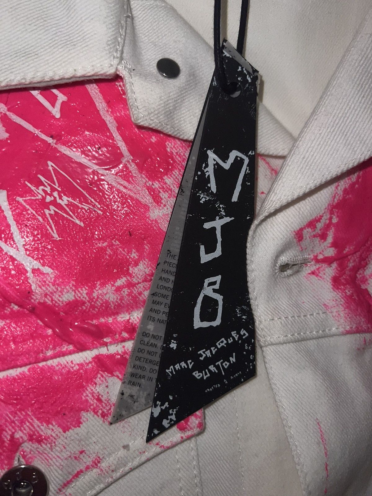 Marc Jacques Burton Graffiti Denim Jacket Size US XXL / EU 58 / 5 - 13 Thumbnail