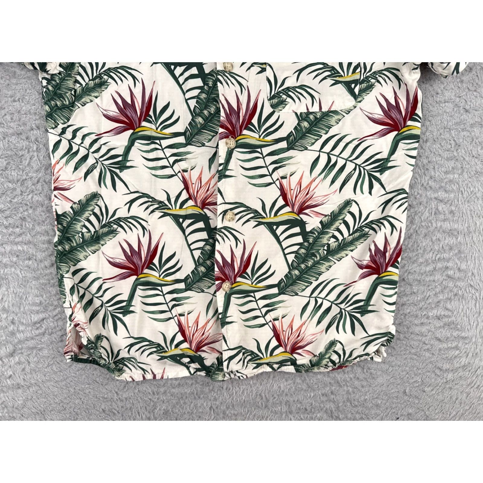 Vintage VINTAGE Goodfellow & Co Shirt Men White Floral Bird Of Paradise Hawaiian Rayon Size US S / EU 44-46 / 1 - 5 Thumbnail