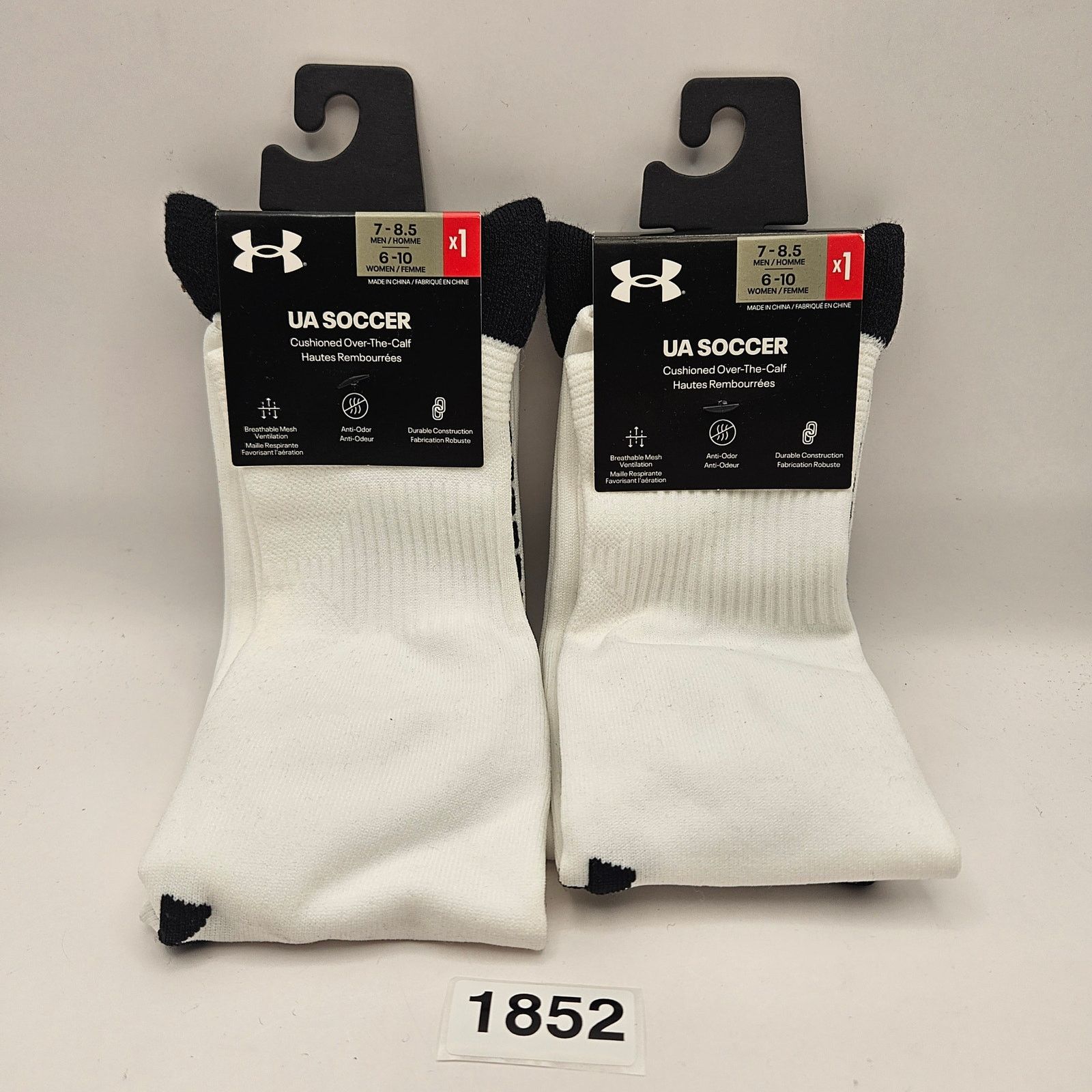 Under Armour LOT OF 2 UNDER ARMOUR OVER THE CALF SOCCER MEN'S SIZE 7-8.5 Size ONE SIZE - 1 Thumbnail