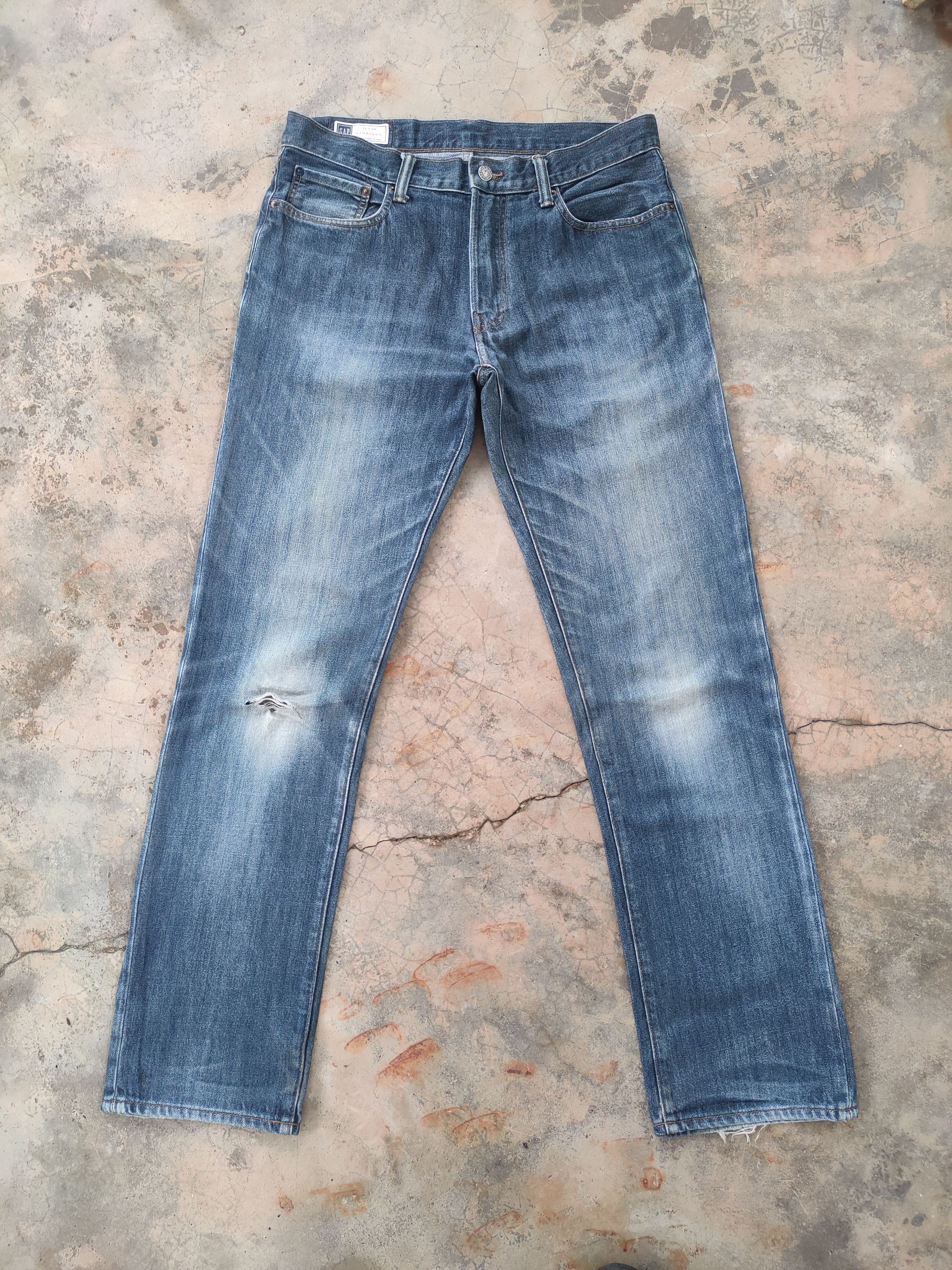 Japanese Brand W34 VINTAGE JAPANESE FADED DISTRESSED RIPPED JEAN PANTS Size US 34 / EU 50 - 1 Thumbnail