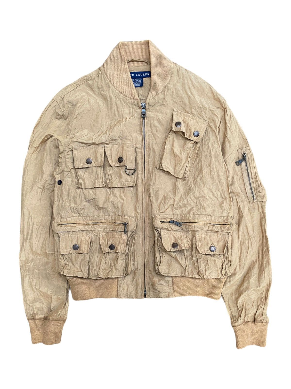 Polo Ralph Lauren × RRL Ralph Lauren × Ralph Lauren Vintage Ralph Lauren Metallic Tactical Multi Pocket Jacket Size US M / EU 48-50 / 2 - 1 Thumbnail