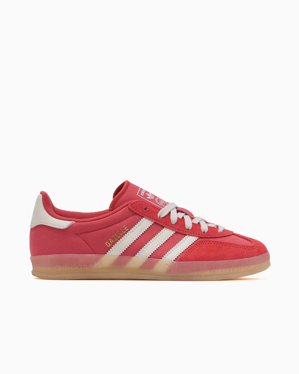 Adidas o1mle0426 Gazelle Indoor Low-Top Sneakers in Red/White Size US 9 / EU 42 - 1 Thumbnail