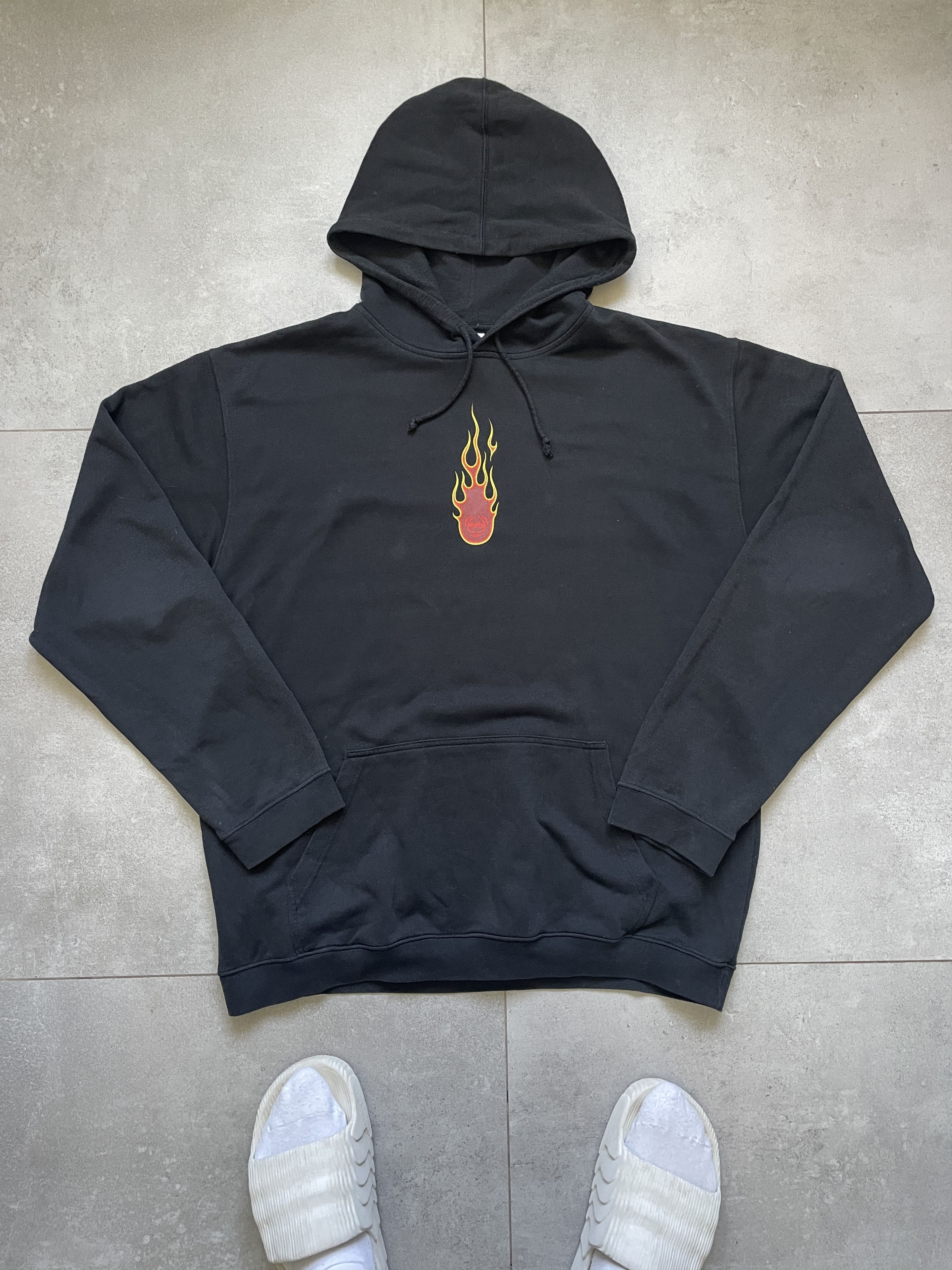Billabong VINTAGE 90S BILLABONG FLAME LOGO BLACK BOXY OVERSIZED HODIE Size US XL / EU 56 / 4 - 1 Thumbnail