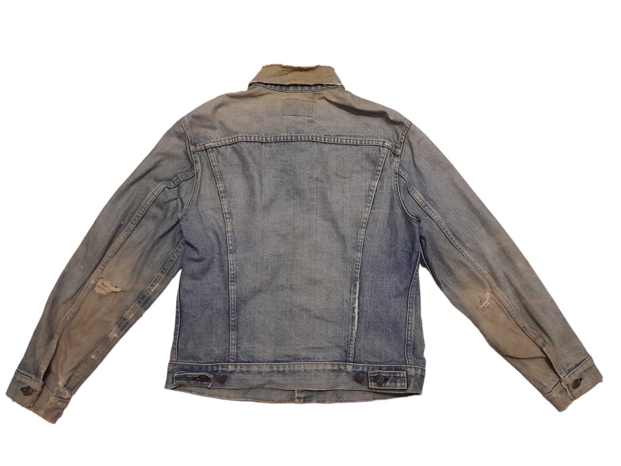 Levi's 80s Levis 505 Denim USA Jacket Button Stamped 522 (F26) Size US M / EU 48-50 / 2 - 8 Thumbnail