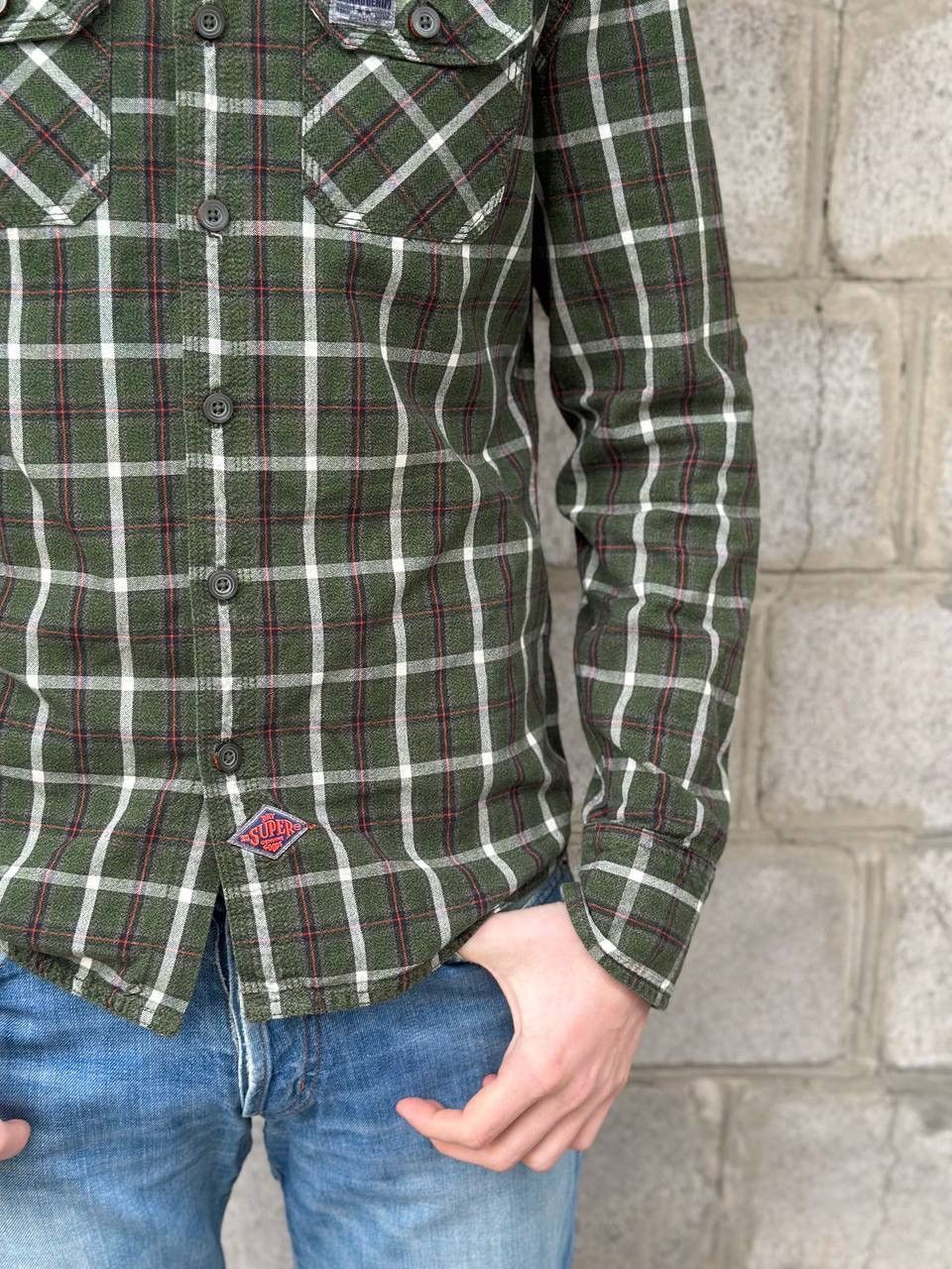 Flannel VTG Japan Style Checked Shirt Superdry Size M Man Green 00s Size US M / EU 48-50 / 2 - 4 Thumbnail