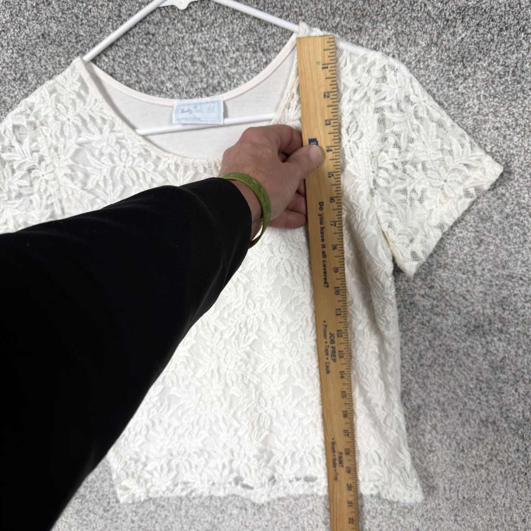 Vintage VINTAGE Hanky Panky White Floral Lace Top Blouse M Womens Short Sleeve Scoop Neck Bohemian 80s 90s Fairy Wedding Womens Size M / US 6-8 / IT 42-44 - 2 Thumbnail