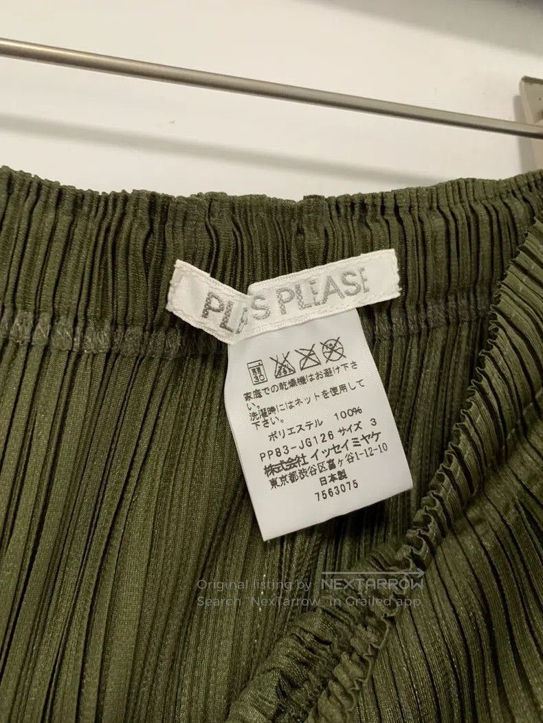 Issey Miyake Issey Miyake size:3 Green Midi Skirt Size 22" - 3 Thumbnail