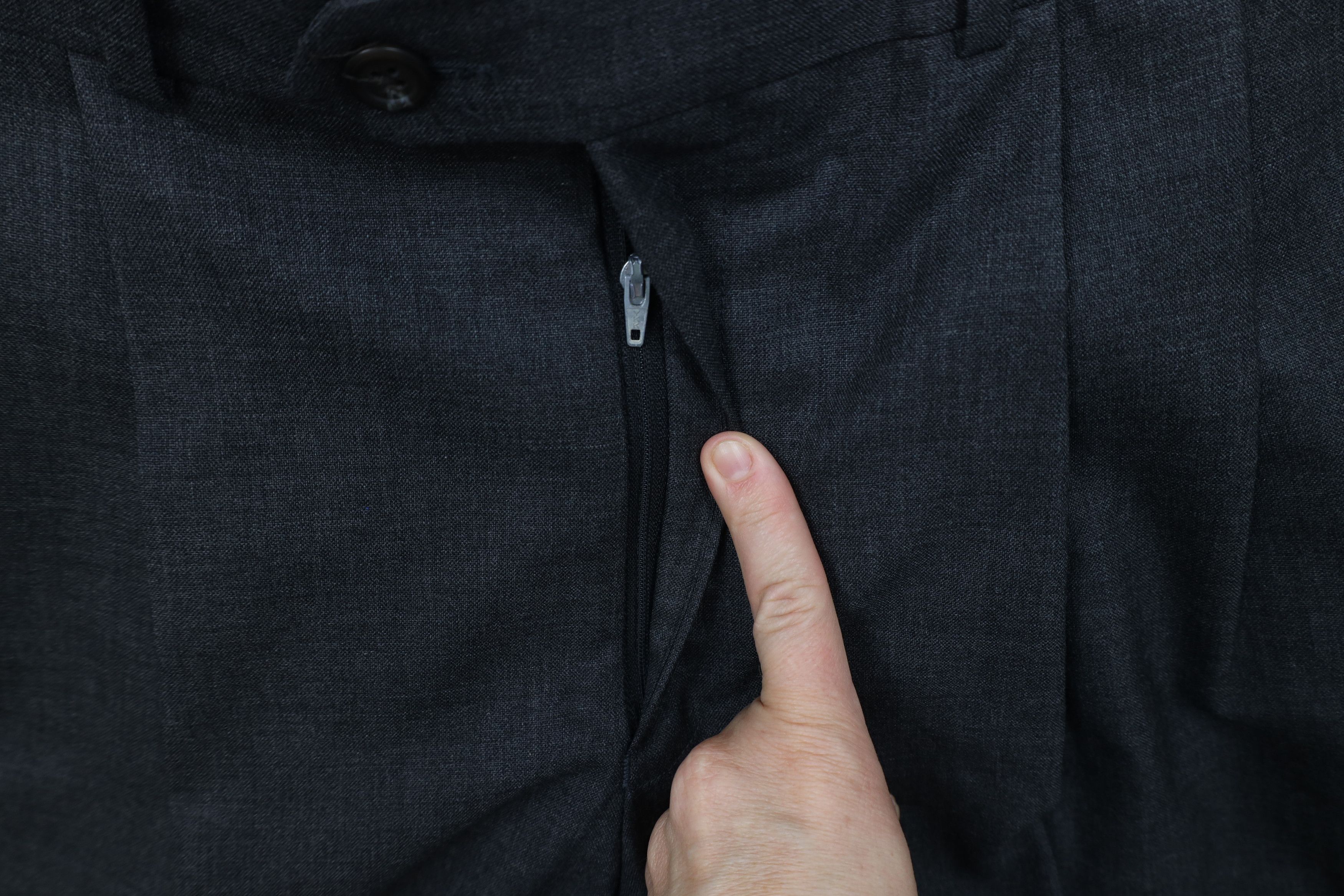 Ralph Lauren Vintage Ralph Lauren Wool Wide Leg Chino Pants Charcoal Gray Size US 34 / EU 50 - 5 Thumbnail
