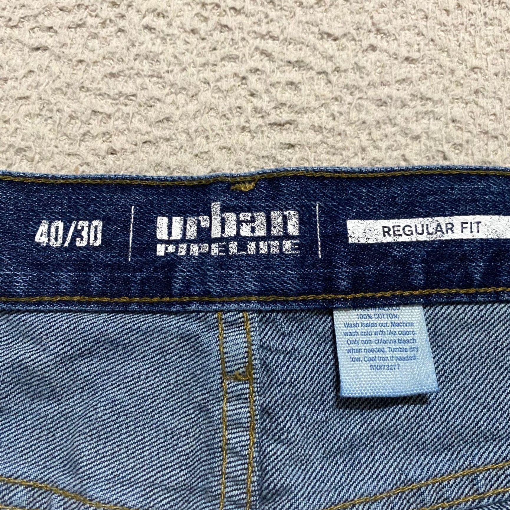 Vintage NWT Urban Pipeline Jeans Blue Denim Dark Wash Straight Mid Rise 40x29 5-Pocket Design Regular Mens Size US 40 / EU 56 - 3 Thumbnail