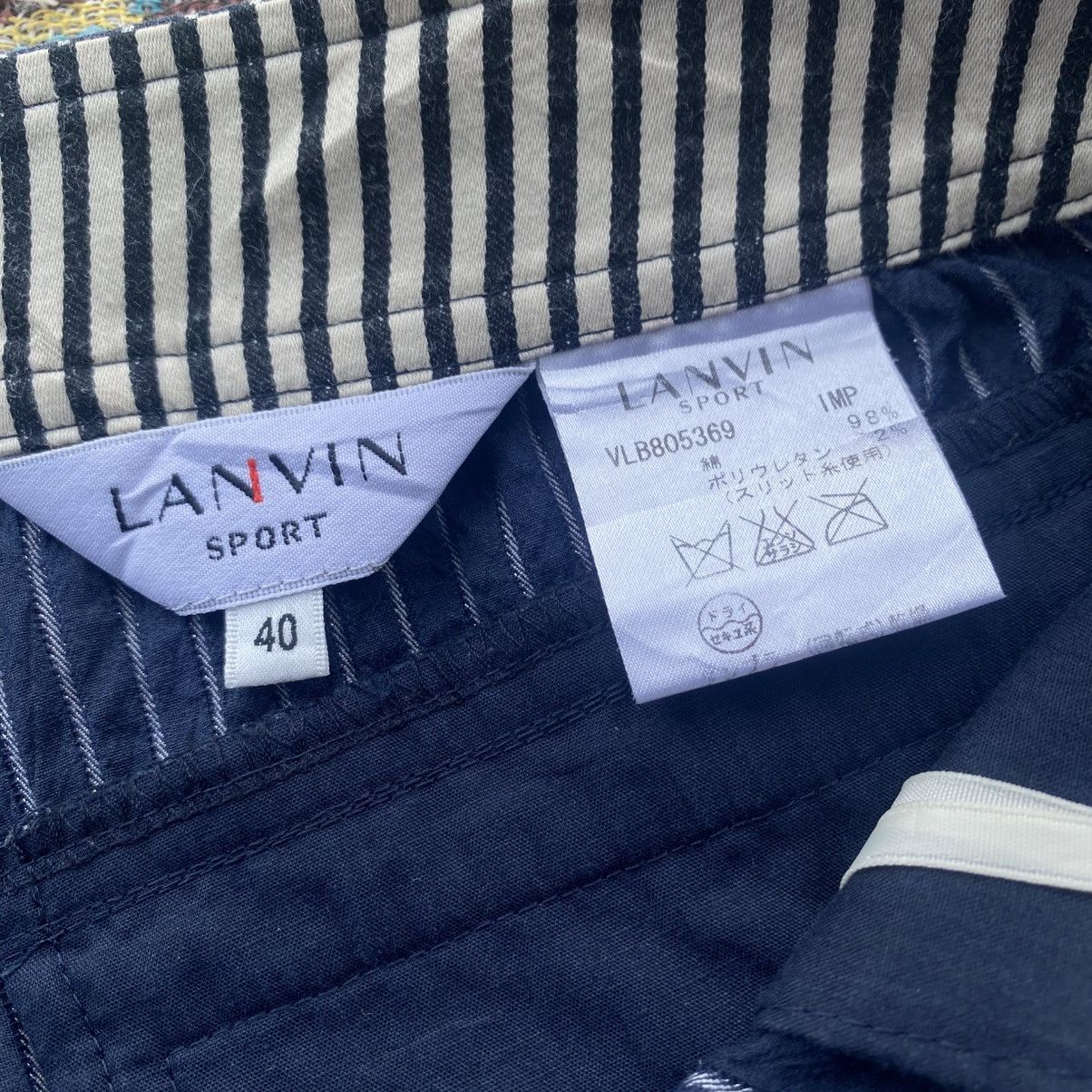 Lanvin LANVIN Sport Pinstripe Hickory Trousers Minimal Luxury Pants Size US 30 / EU 46 - 12 Thumbnail