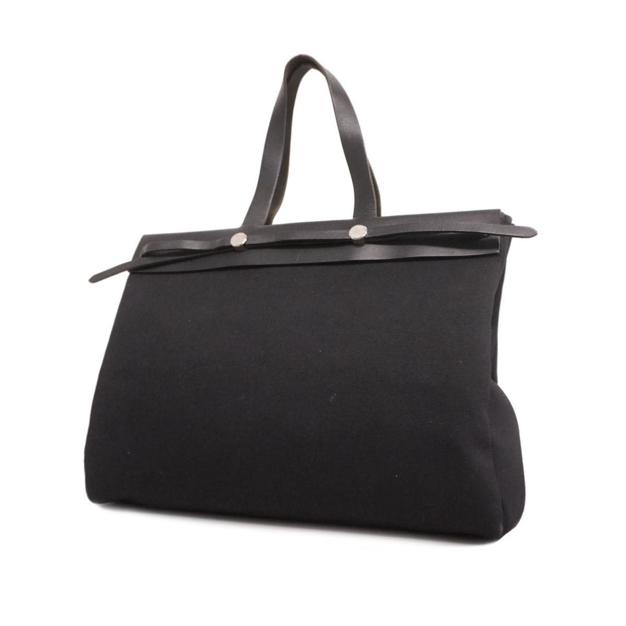 image of Hermes Tote Bag Airbag Cabas Gm F Stamp Toile Officier Black Women's