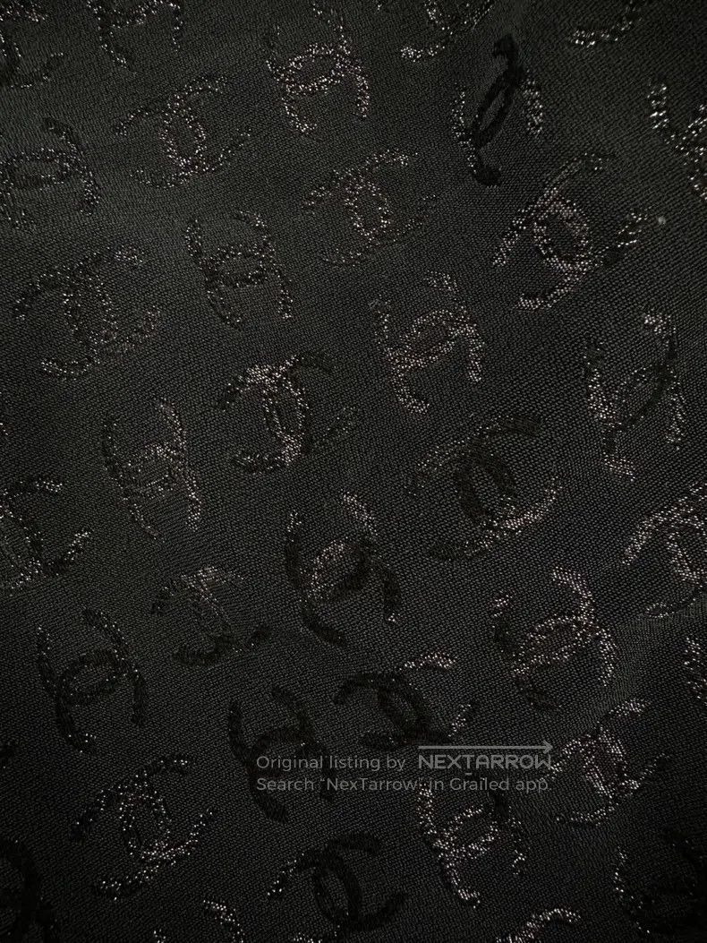Chanel Chanel Black lace dark pattern full logo swimsuit Size 42" / US 20 - 3 Thumbnail