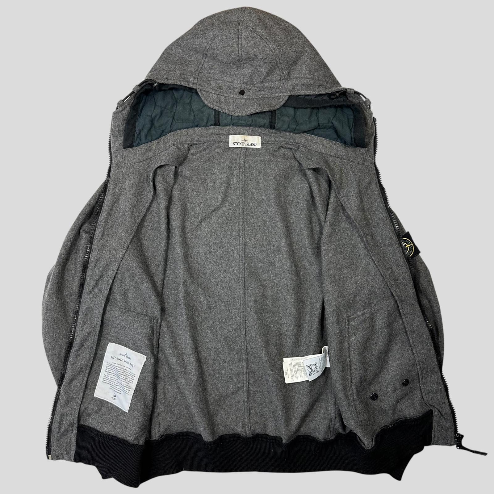 Stone Island Stone Island AW14 Mélange Wool Poly Double Hood Jacket - L Size US L / EU 52-54 / 3 - 5 Thumbnail