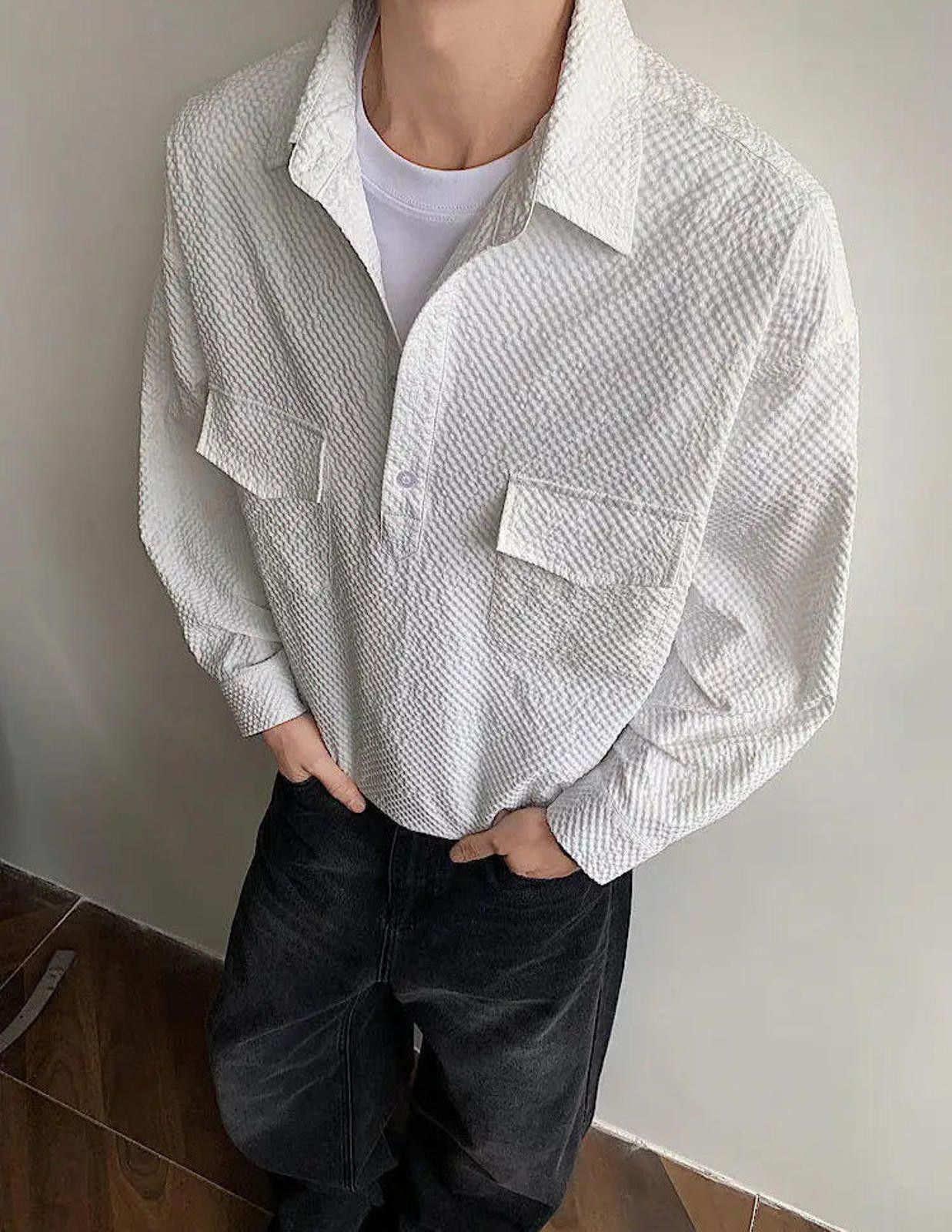 Other Textured Throwover Shirt Size US M / EU 48-50 / 2 - 6 Thumbnail