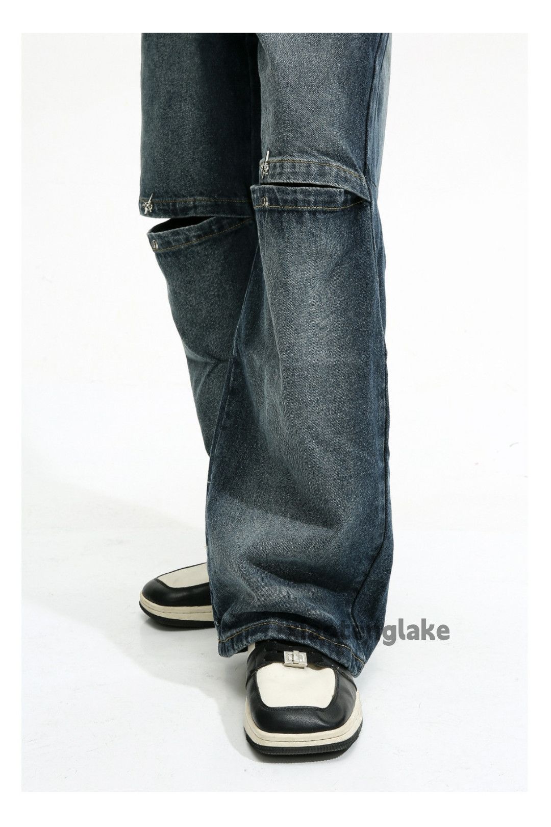 Jean × Vintage washed faded utility skate hiphop loose baggy jeans Size US 32 / EU 48 - 4 Thumbnail