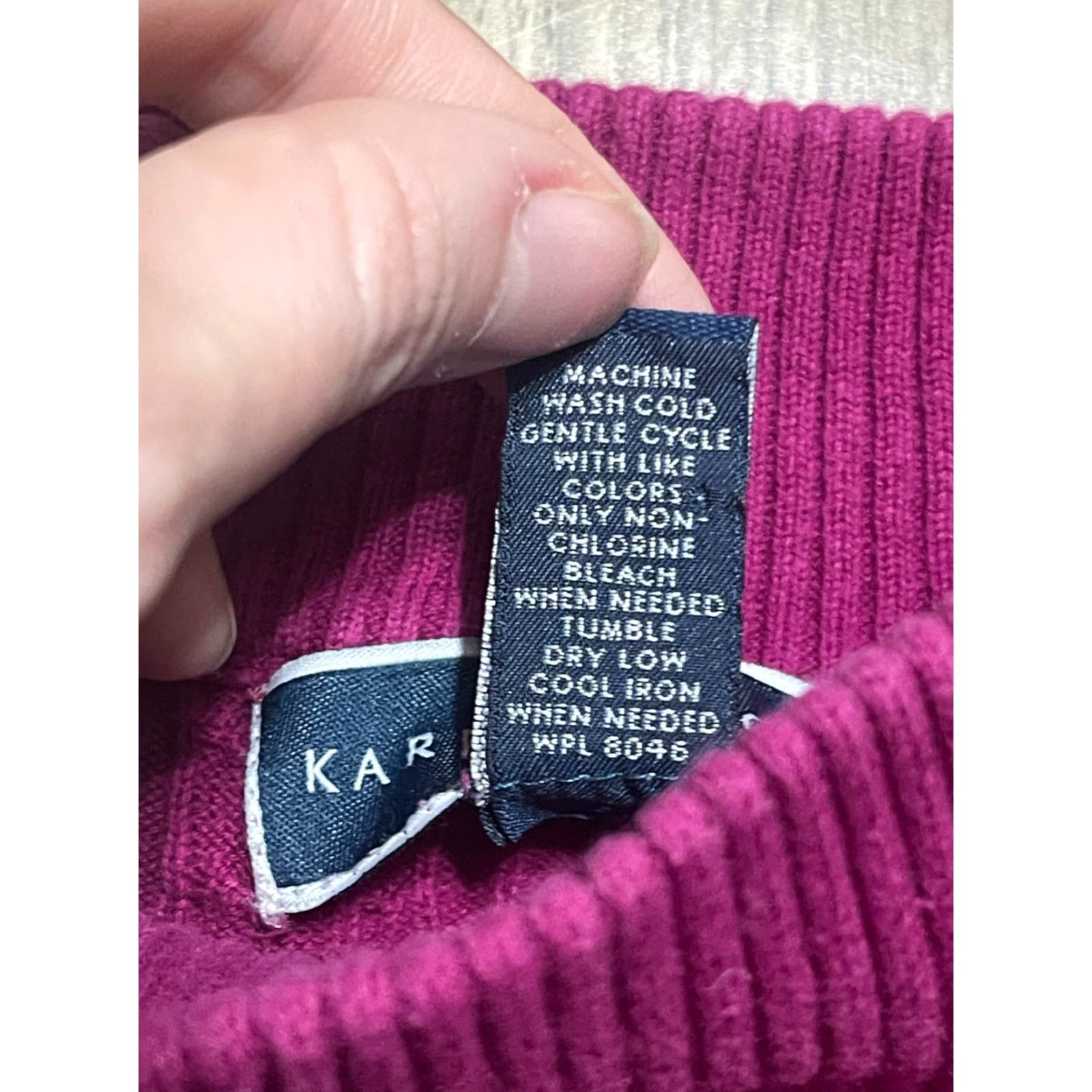 Vintage Karen Scott Sweater Women's Size M Purple Mock Neck Pullover Size M / US 6-8 / IT 42-44 - 6 Thumbnail