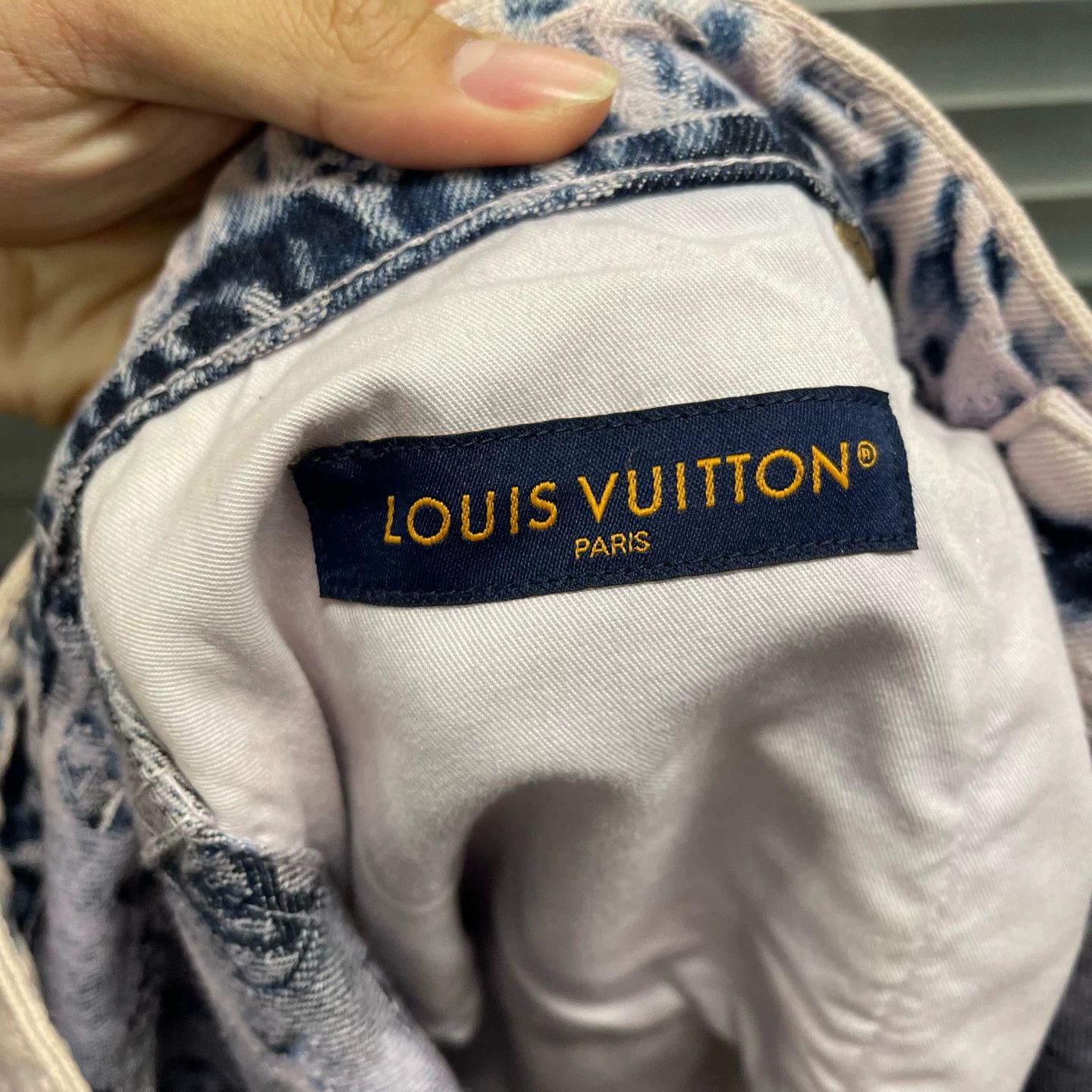 Louis Vuitton LV Lavender Distressed Tassel Pockets AOP Jeans US34 Size US 34 / EU 50 - 5 Thumbnail