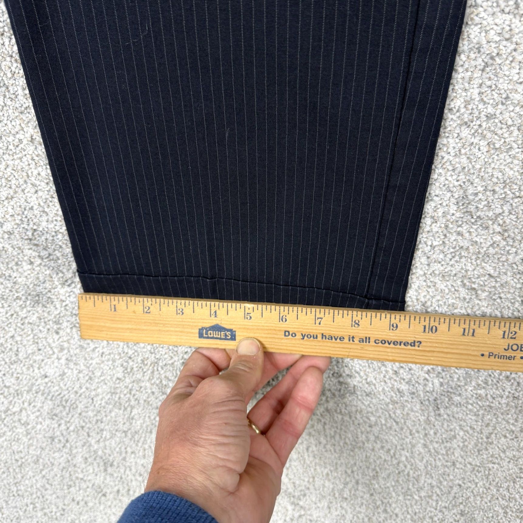 Vintage New York & Company Capri Pants Womens 12 Blue Pinstripe Straight Stretch Office Pants Womens 12 Blue Pinstripe Straight Stretch Office Size 34" / US 12 / IT 48 - 3 Thumbnail