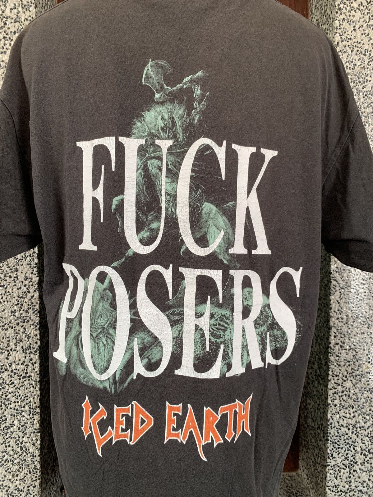 Band Tees × Vintage Vintage Iced Earth Heavy Metal Band T shirt Size US L / EU 52-54 / 3 - 6 Thumbnail