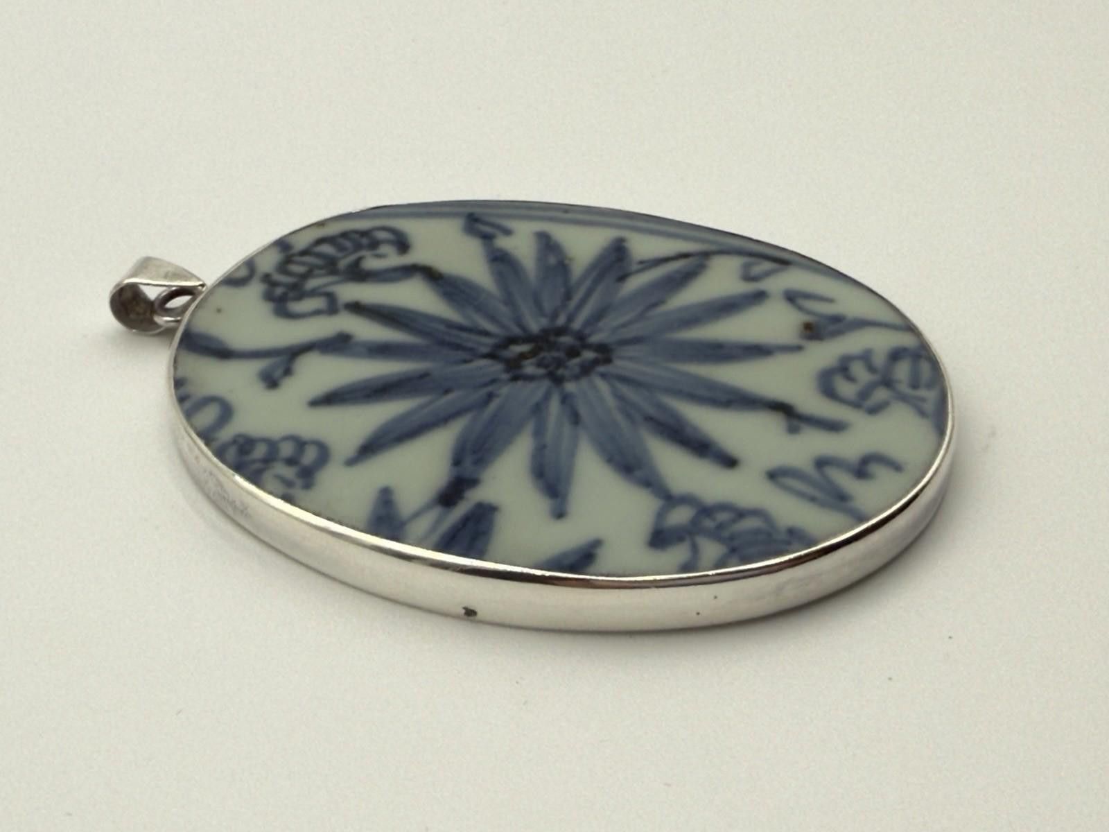 Other Ming Dynasty Porcelain Pendant in Sterling with 925 chain Size ONE SIZE - 6 Thumbnail