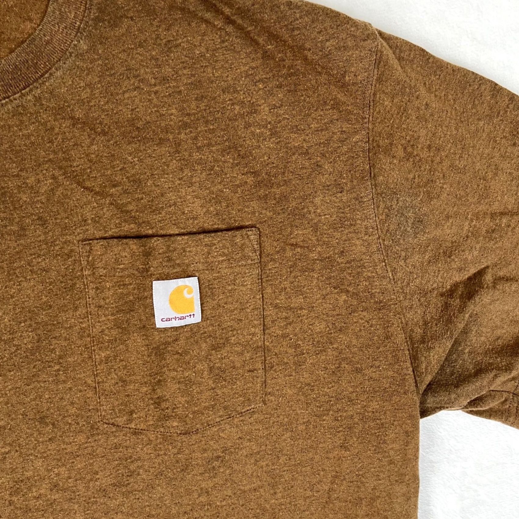 Carhartt Carhartt Shirt 2XL Brown Pocket T-Shirt Crew Neck Short Sleeve Men's K87 Vintage 90s Grunge Work Wear Size US XXL / EU 58 / 5 - 2 Thumbnail