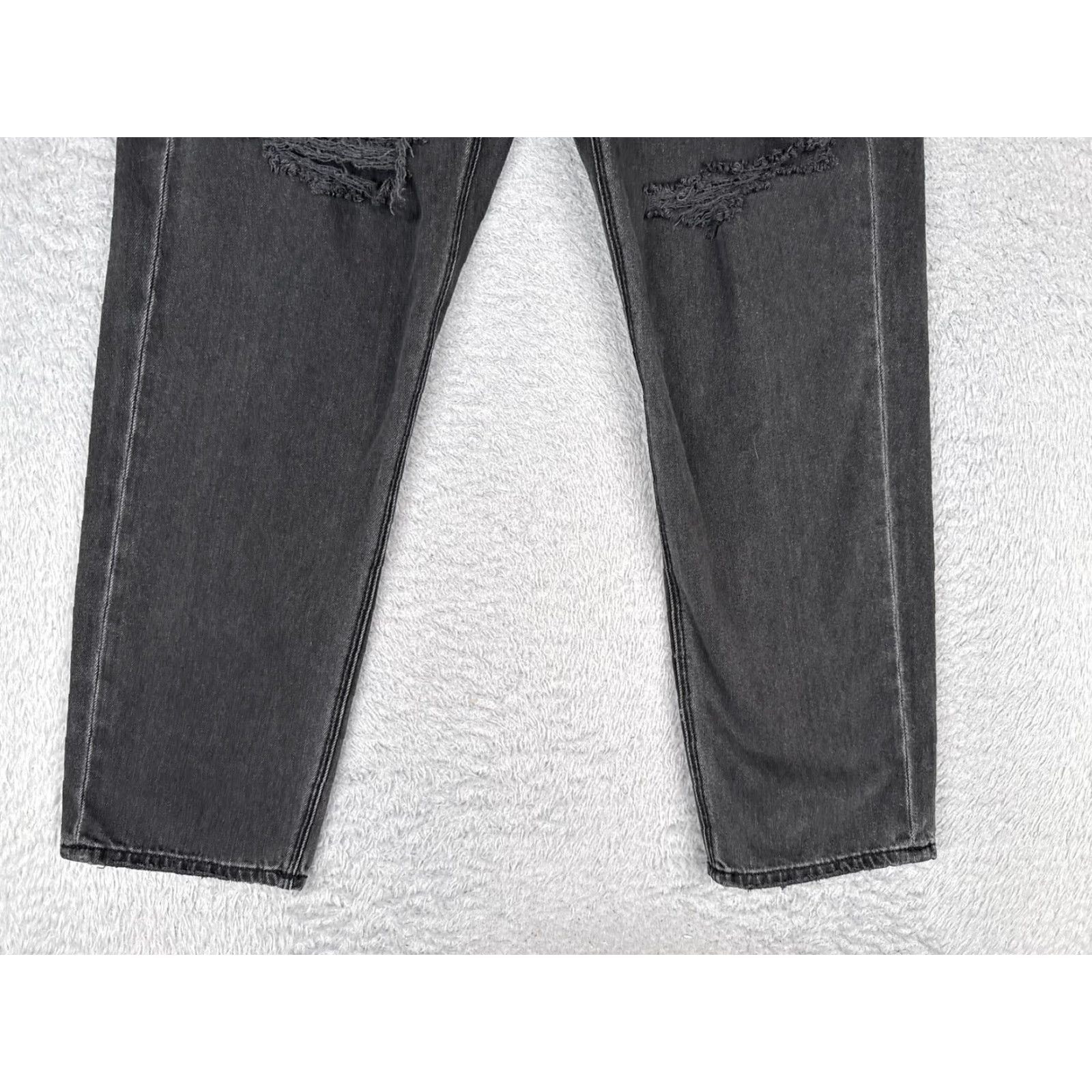American Eagle Outfitters American Eagle Outfitters Mom Jeans Womens 10 Charcoal High Rise Distressed Denim 28x27 Size 32" / US 10 / IT 46 - 2 Thumbnail