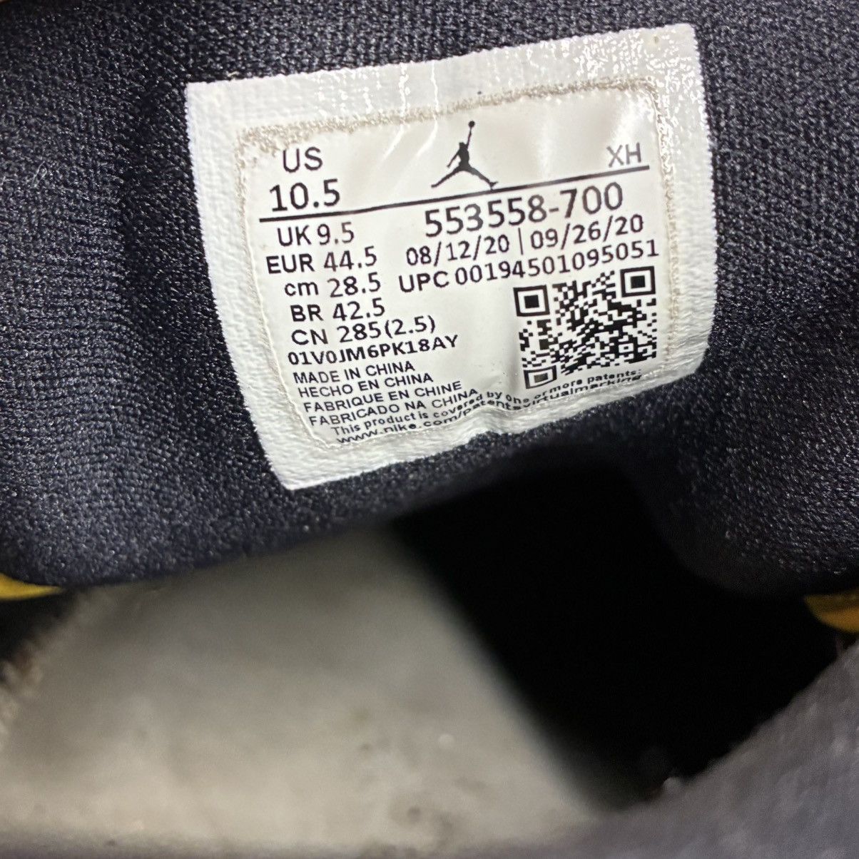 Jordan Brand Men's Size 10.5 Nike Air Jordan 1 Low University Gold Black Size US 10.5 / EU 43-44 - 6 Thumbnail