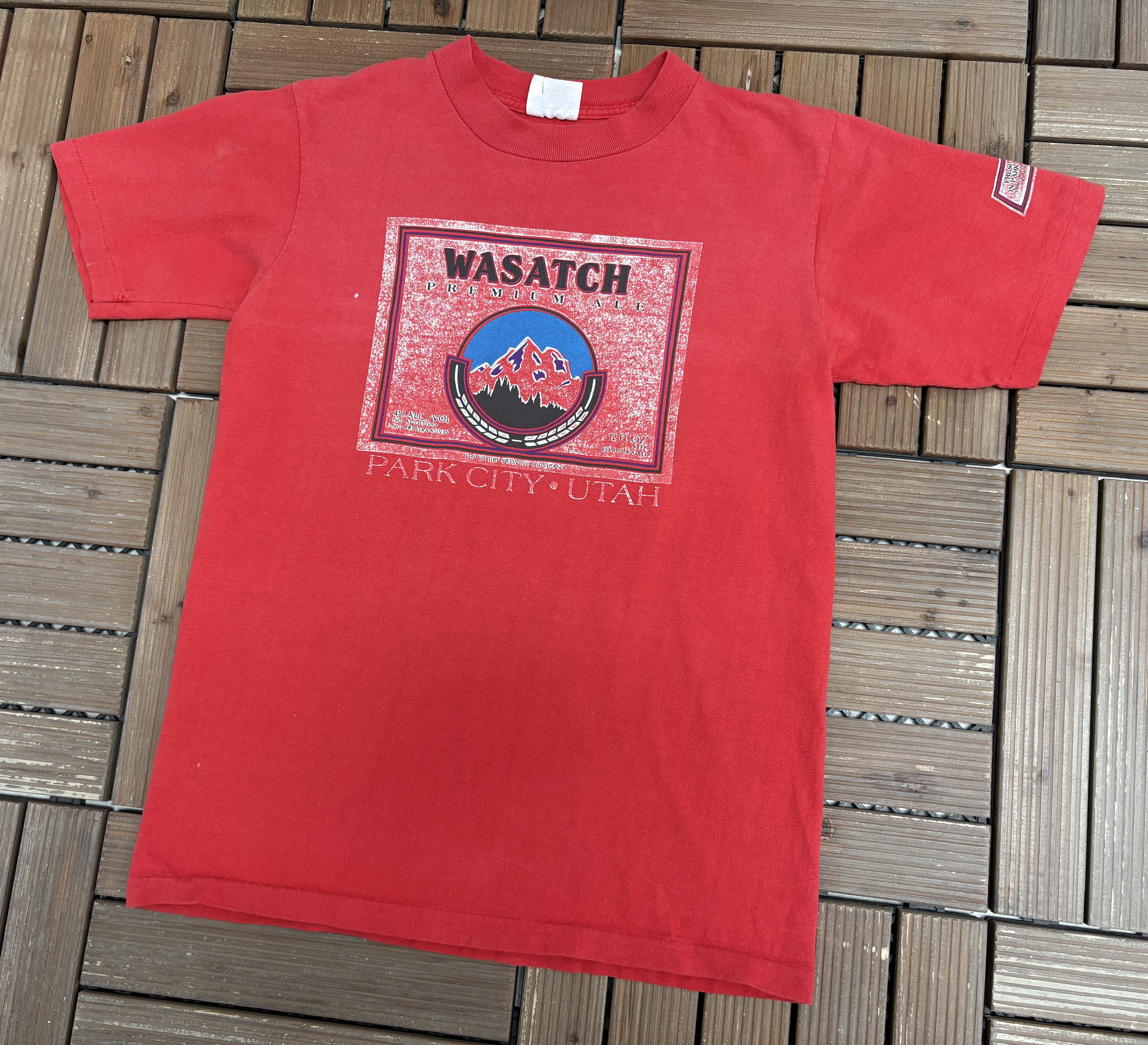 Vintage Wasatch Premium Ale Vintage Red T-Shirt Tee Size US M / EU 48-50 / 2 - 3 Thumbnail