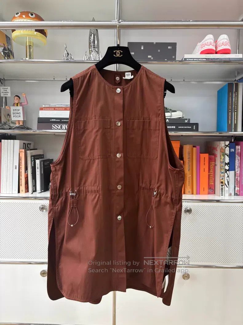Hermes Hermes Caramel color waist-cinching vest skirt 100% cotton Size XS / US 0-2 / IT 36-38 - 1 Thumbnail