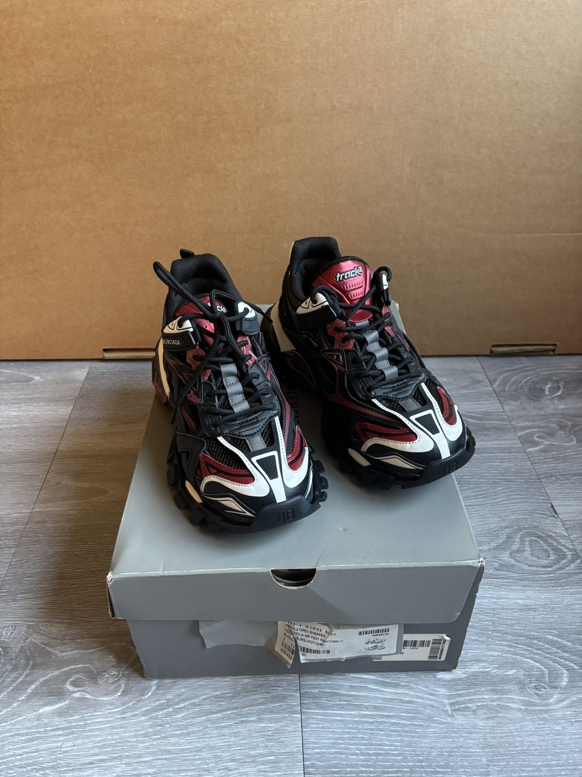 Balenciaga Balenciaga Track 2 Runner Burgundy/Black Size US 9 / EU 42 - 15 Thumbnail