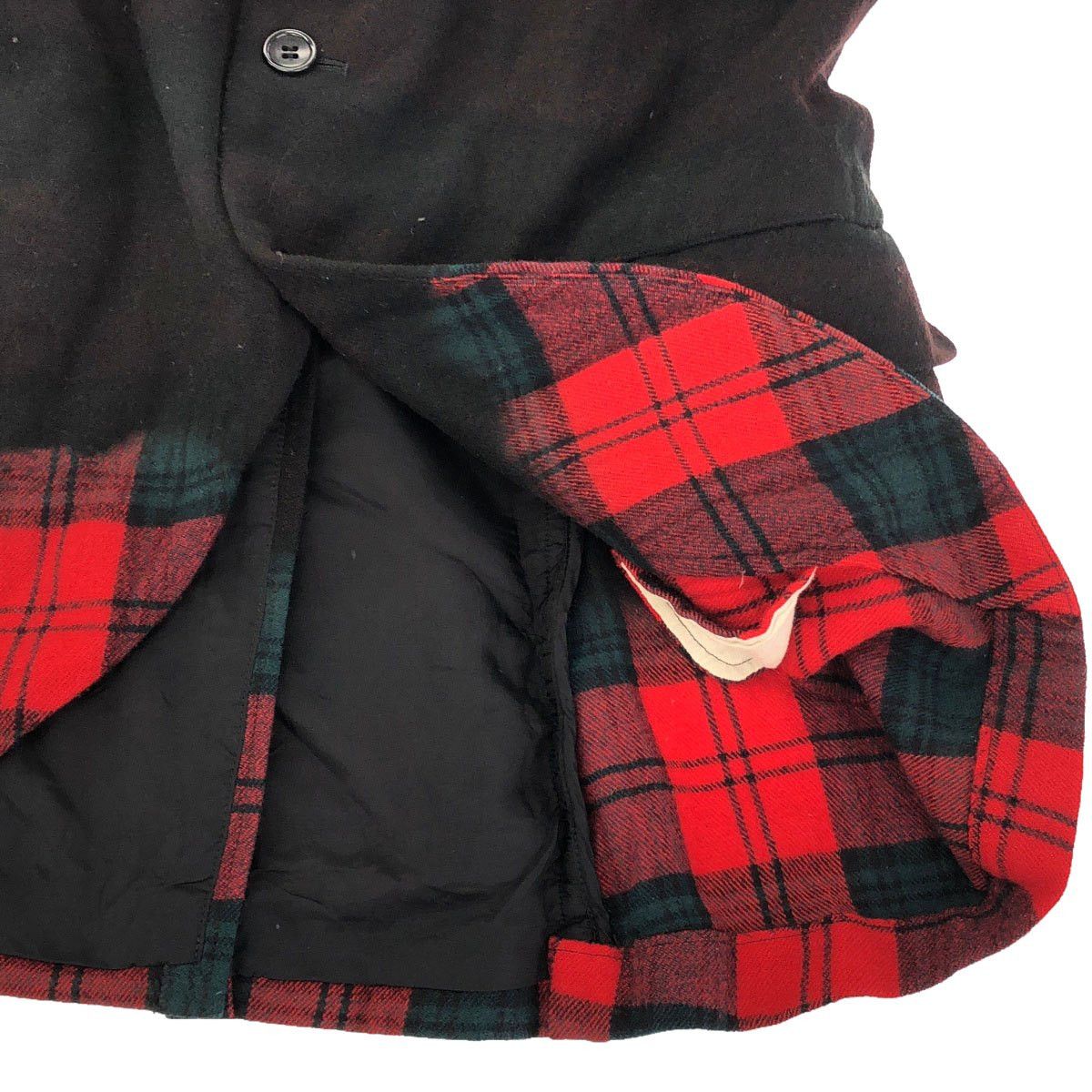 Comme des Garcons Black Jacket Gradient Check Tailored Wool Button Up Black Size US S / EU 44-46 / 1 - 4 Thumbnail