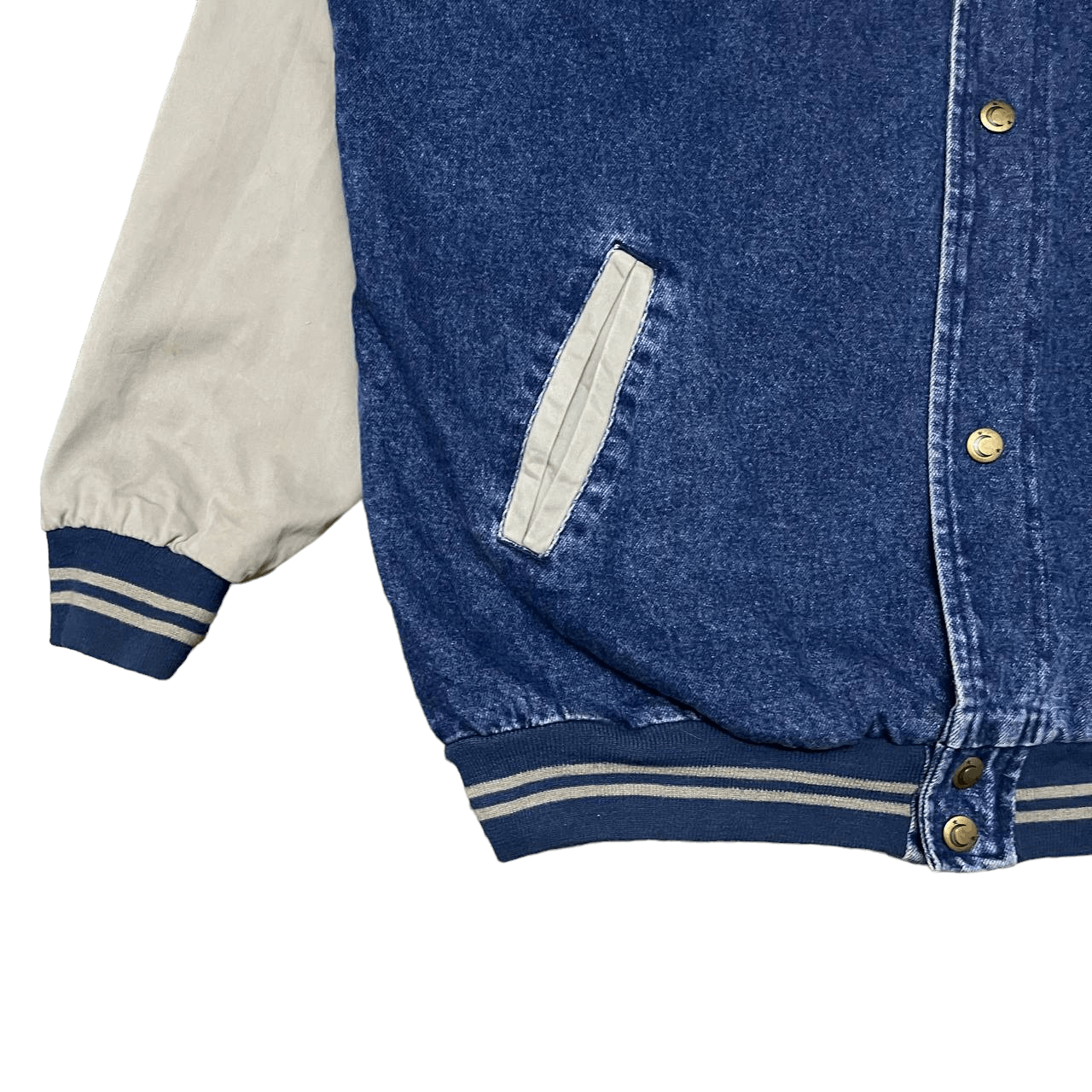 Vintage Vintage Luna Pier Dog Embroidery Denim Varsity Jacket Size US XL / EU 56 / 4 - 4 Thumbnail