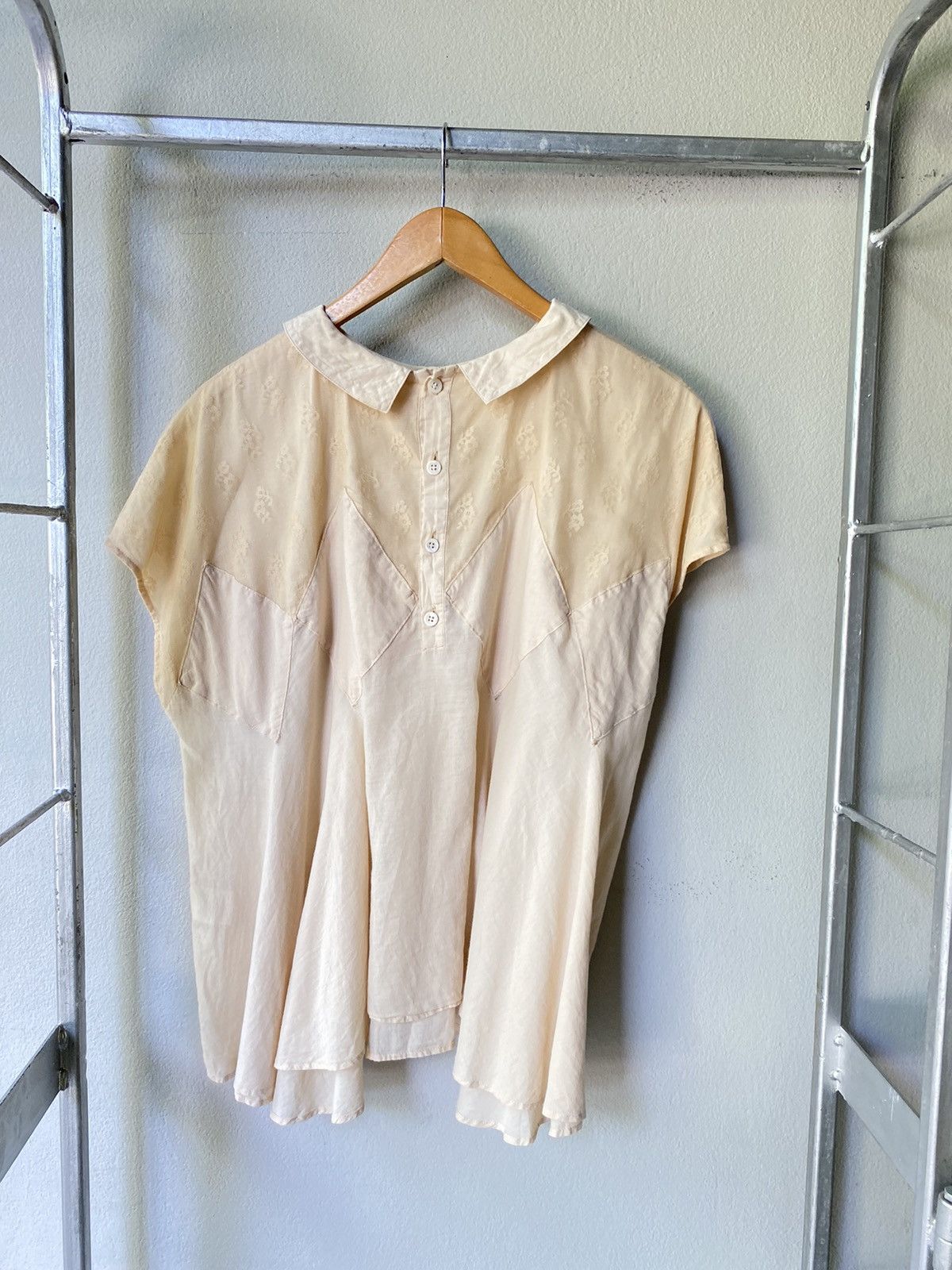 Sunao Kuwahara Sunao Kuwahara diamond patchwork blouse Size ONE SIZE - 2 Thumbnail