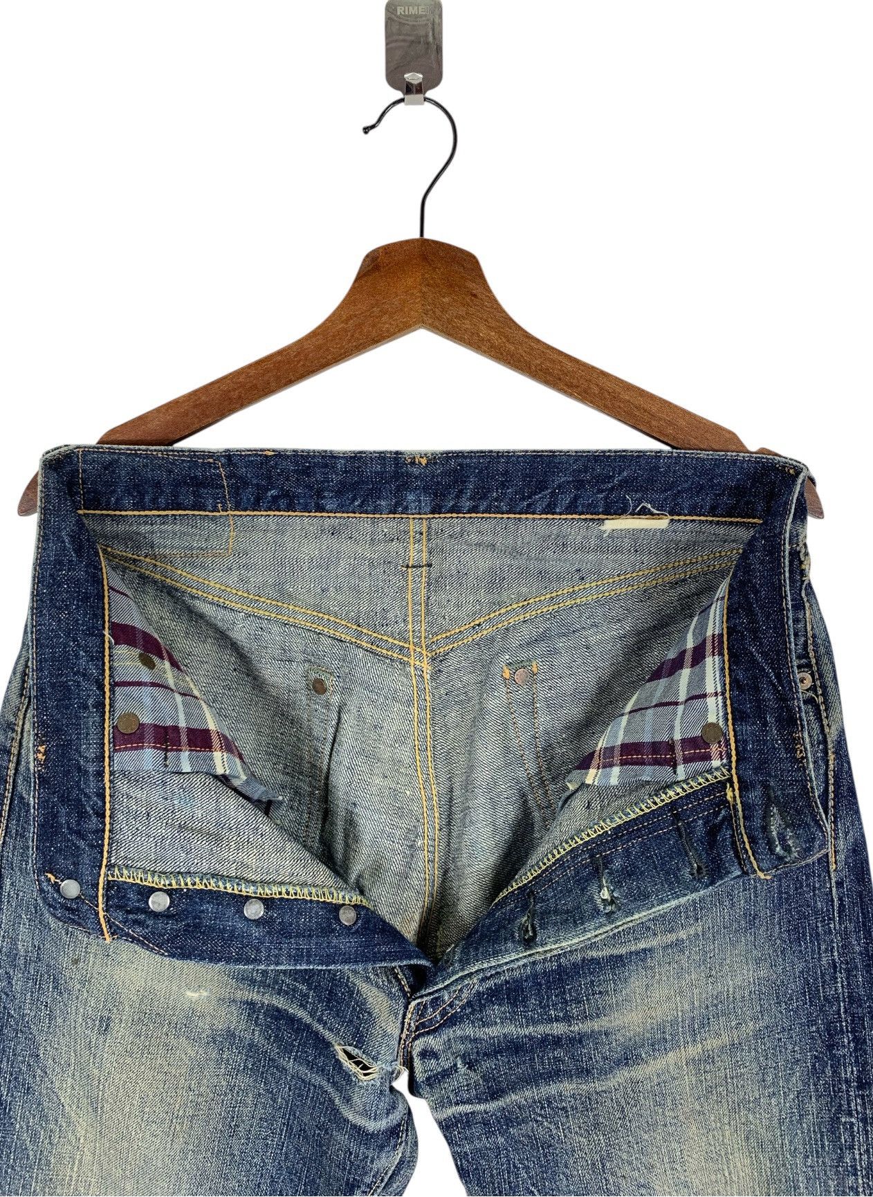 Sugar Cane VINTAGE SUGARCANE DISTRESSED SELVEDGE JEANS MEN Size US 30 / EU 46 - 8 Thumbnail